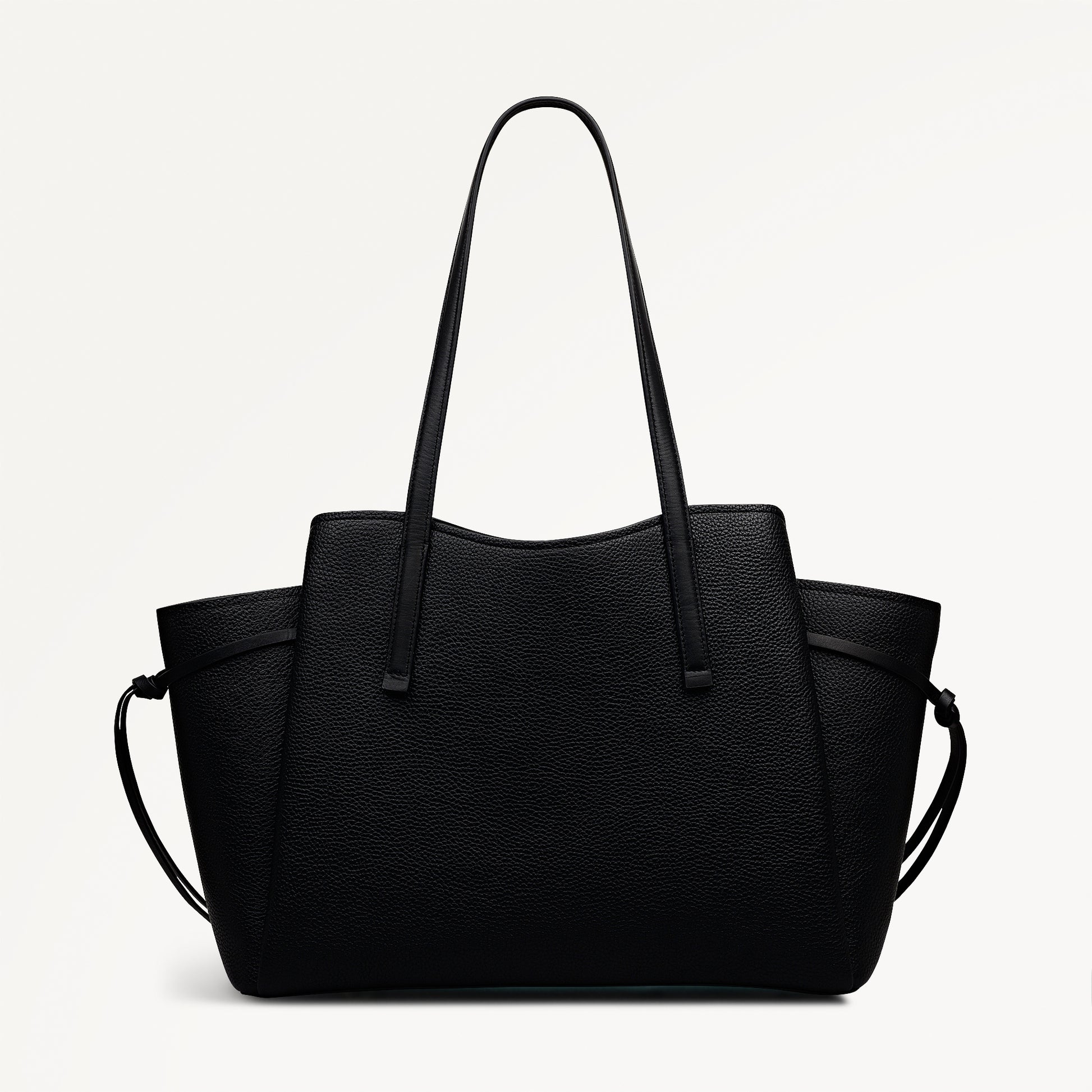 Blake Gardens Leather Large Ziptop Tote Bag in Black - 112734