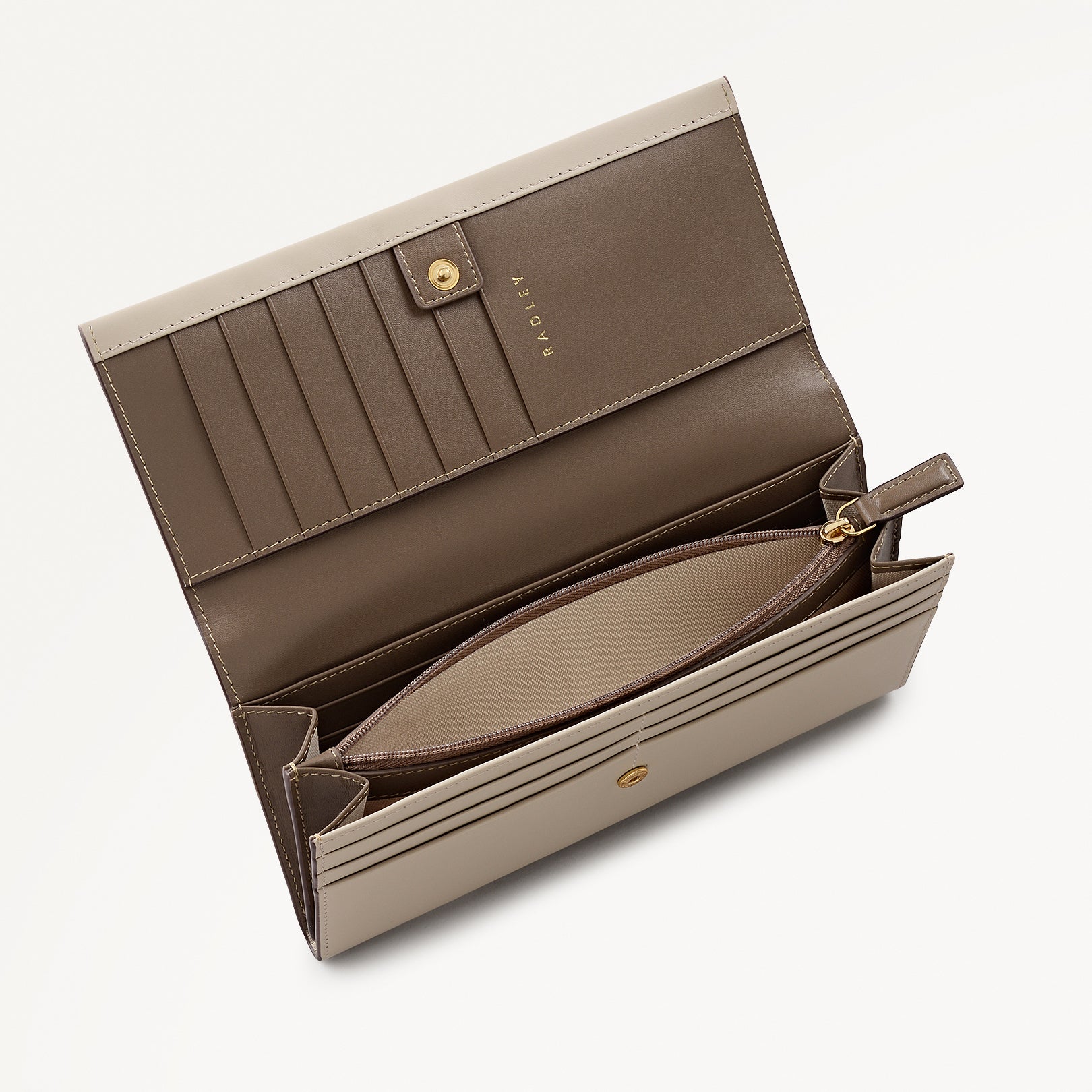 Heritage Radley - Protect Leather Large Flapover Wallet in Porcini - 112778