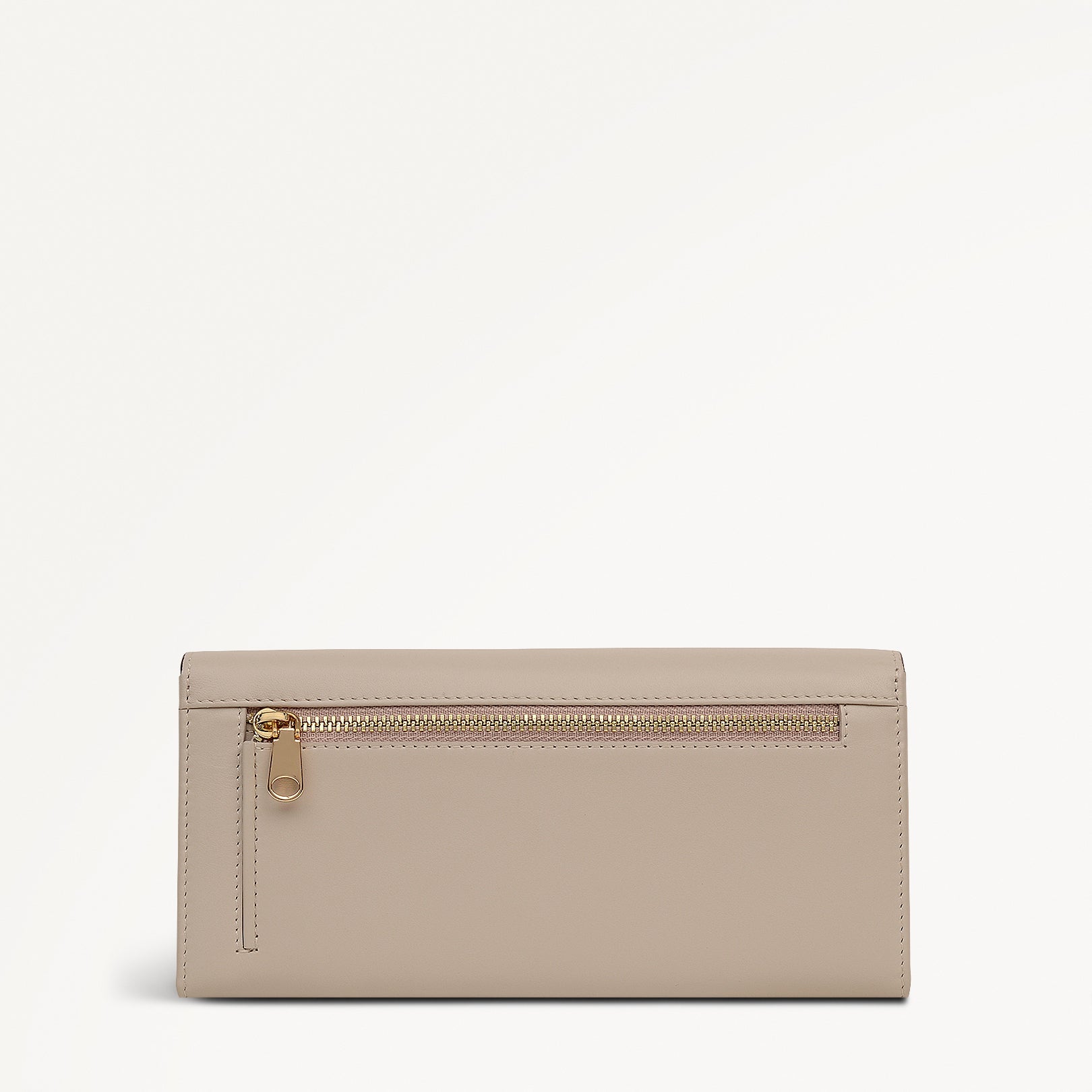 Magic Carousel Leather Large Flapover Wallet in Porcini - 112787