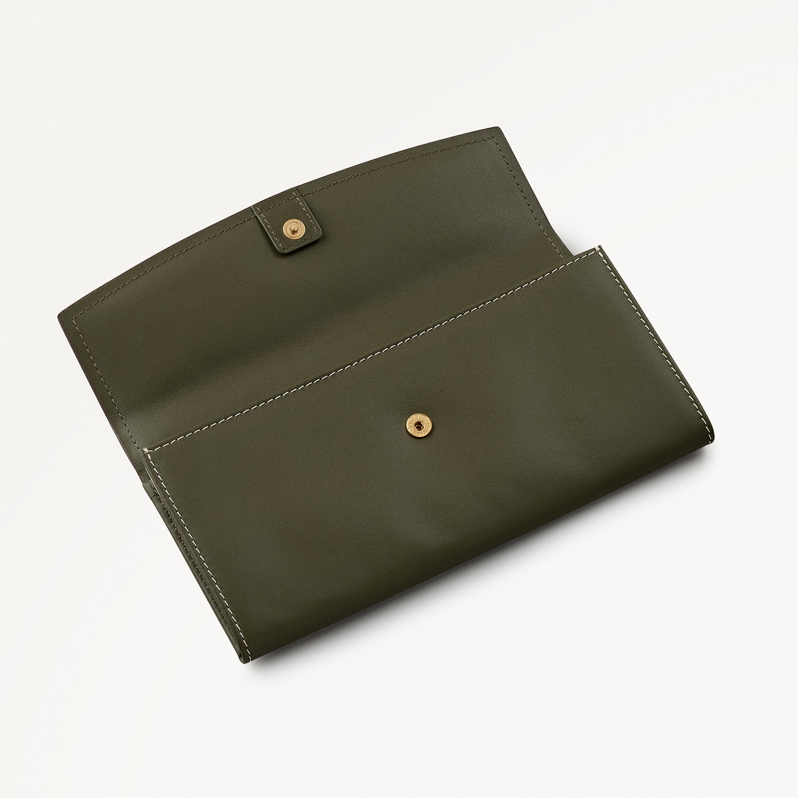 Liverpool Gardens Leather Large Flapover Wallet in Pine Needle - 112801