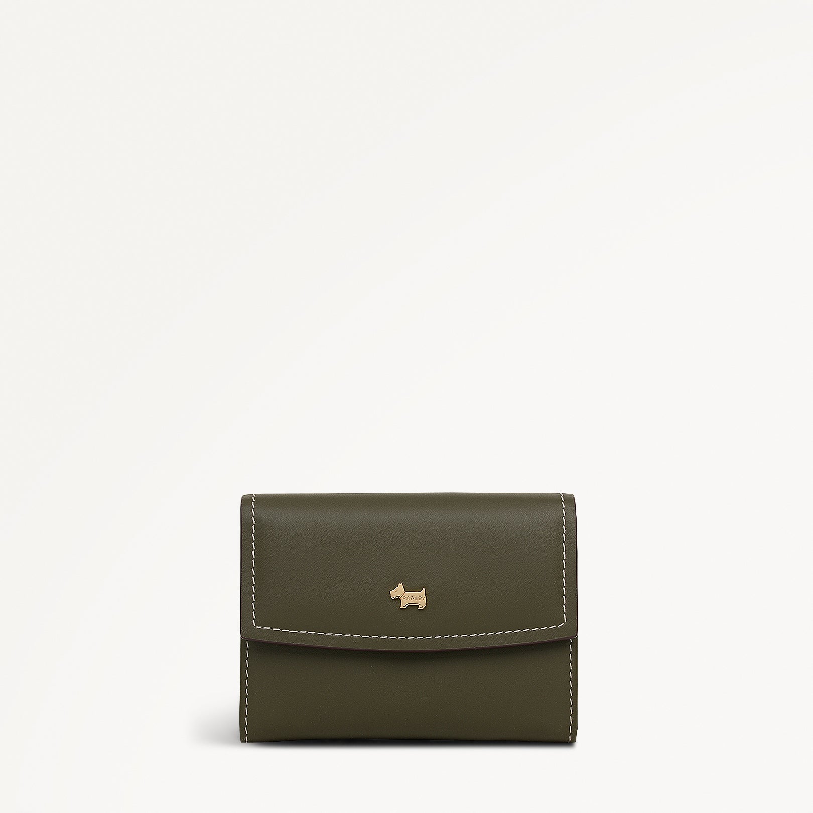 Liverpool Gardens Leather Medium Flapover Wallet in Pine Needle - 112803