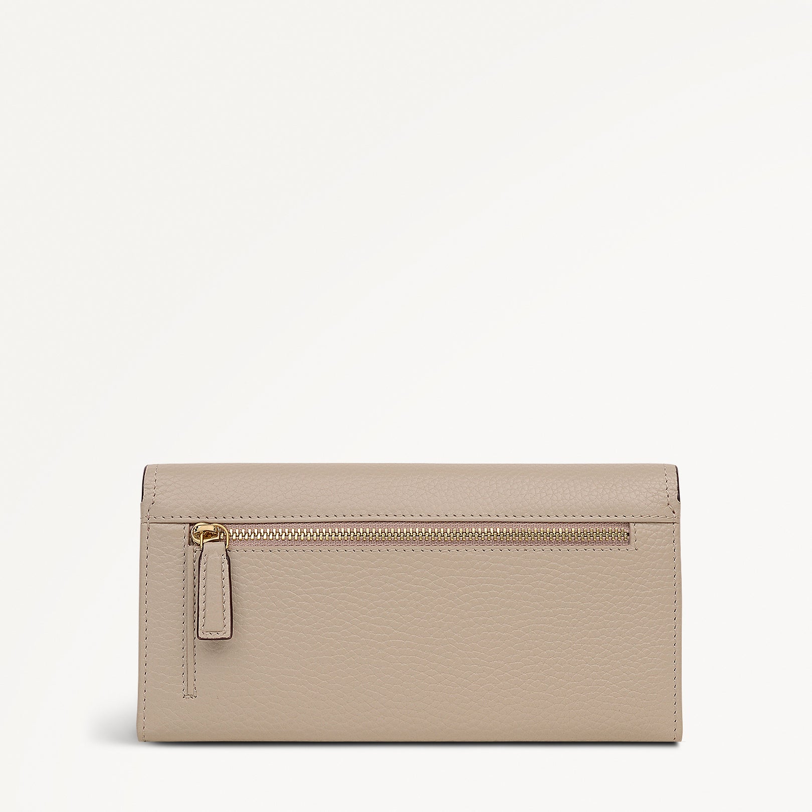 Liverpool Gardens Leather Large Flapover Wallet in Porcini - 112805