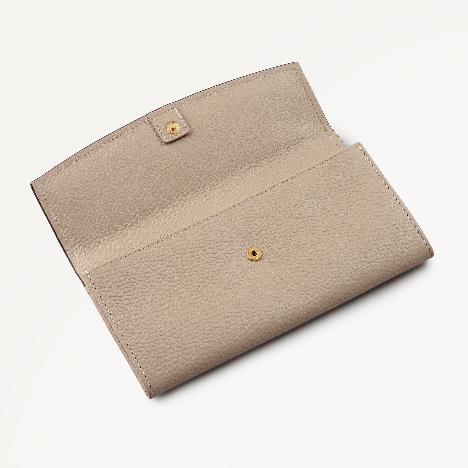 Liverpool Gardens Leather Large Flapover Wallet in Porcini - 112805