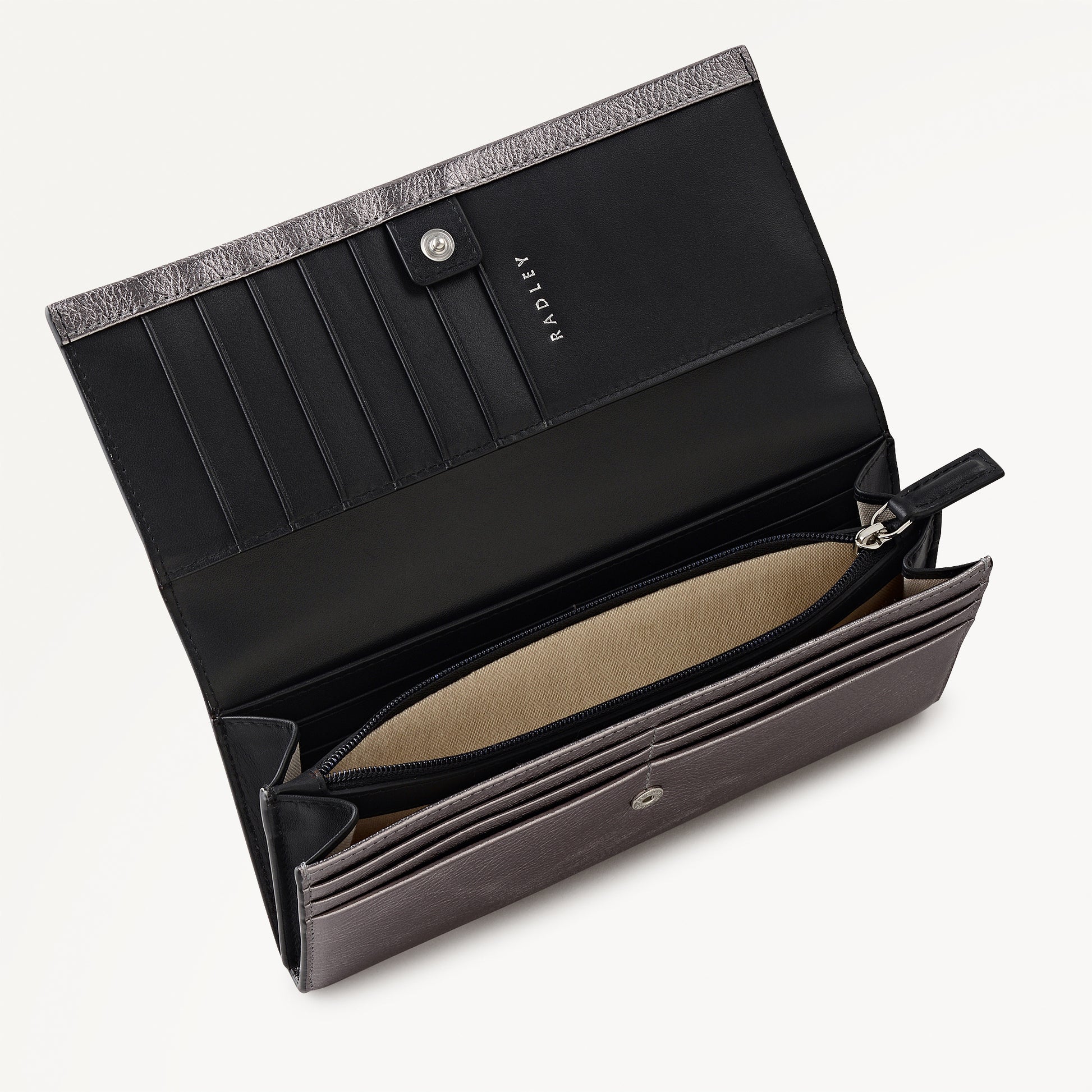 Heritage Radley - Protect Large Flapover Wallet in Gun Metal - 112821