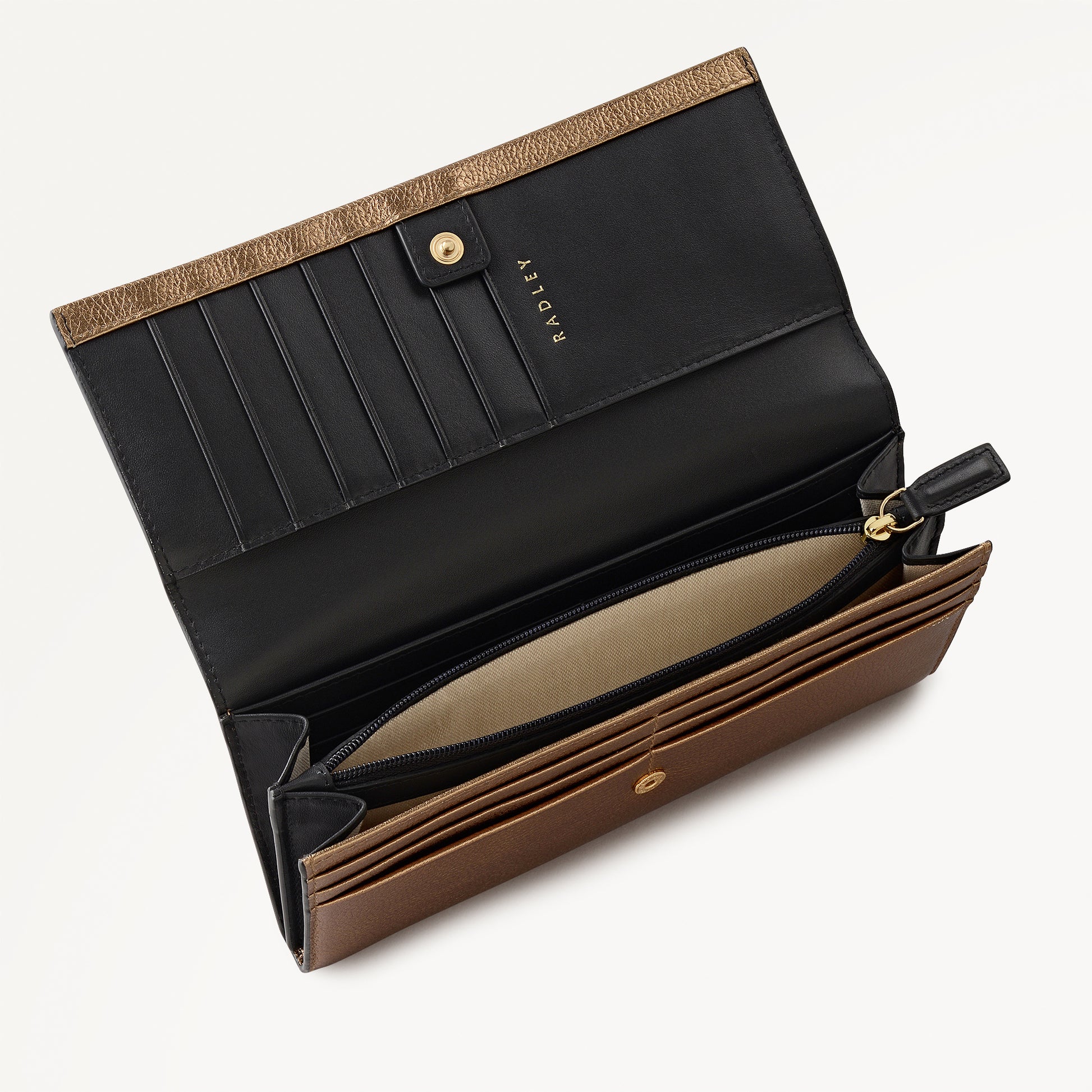 Heritage Radley - Protect Large Flapover Wallet in Olive Gold - 112822