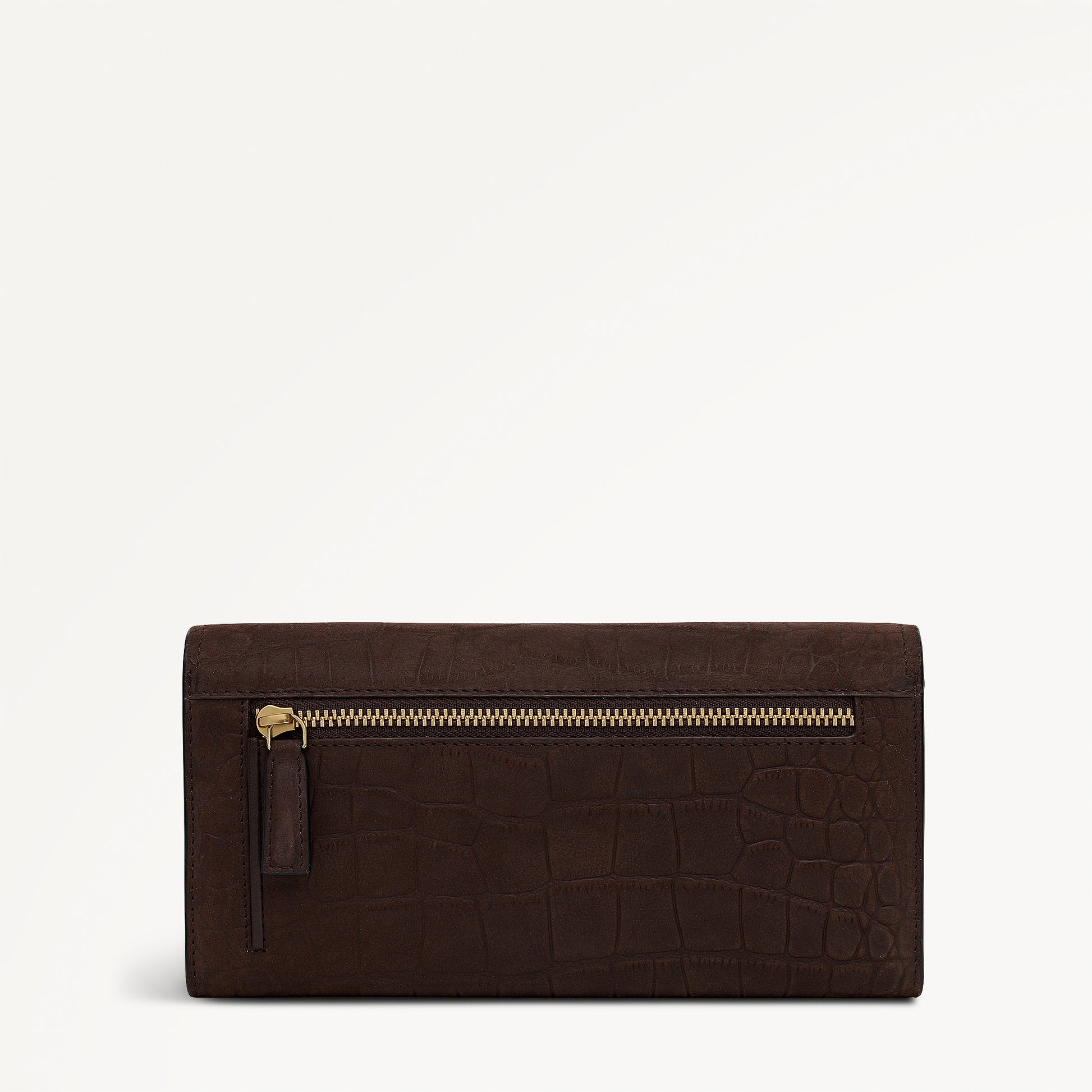 Albert Road Leather Large Flapover Wallet in Dark Oak - 112835