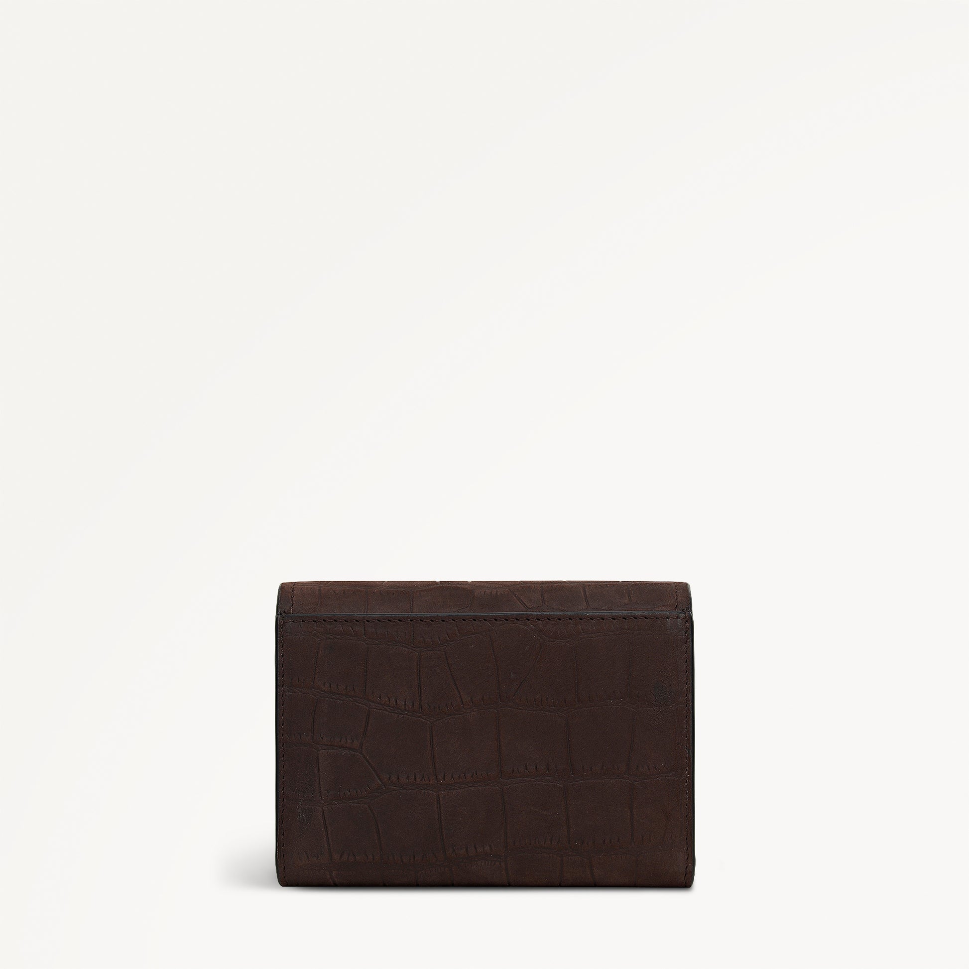 Albert Road Leather Medium Flapover Wallet in Dark Oak - 112836