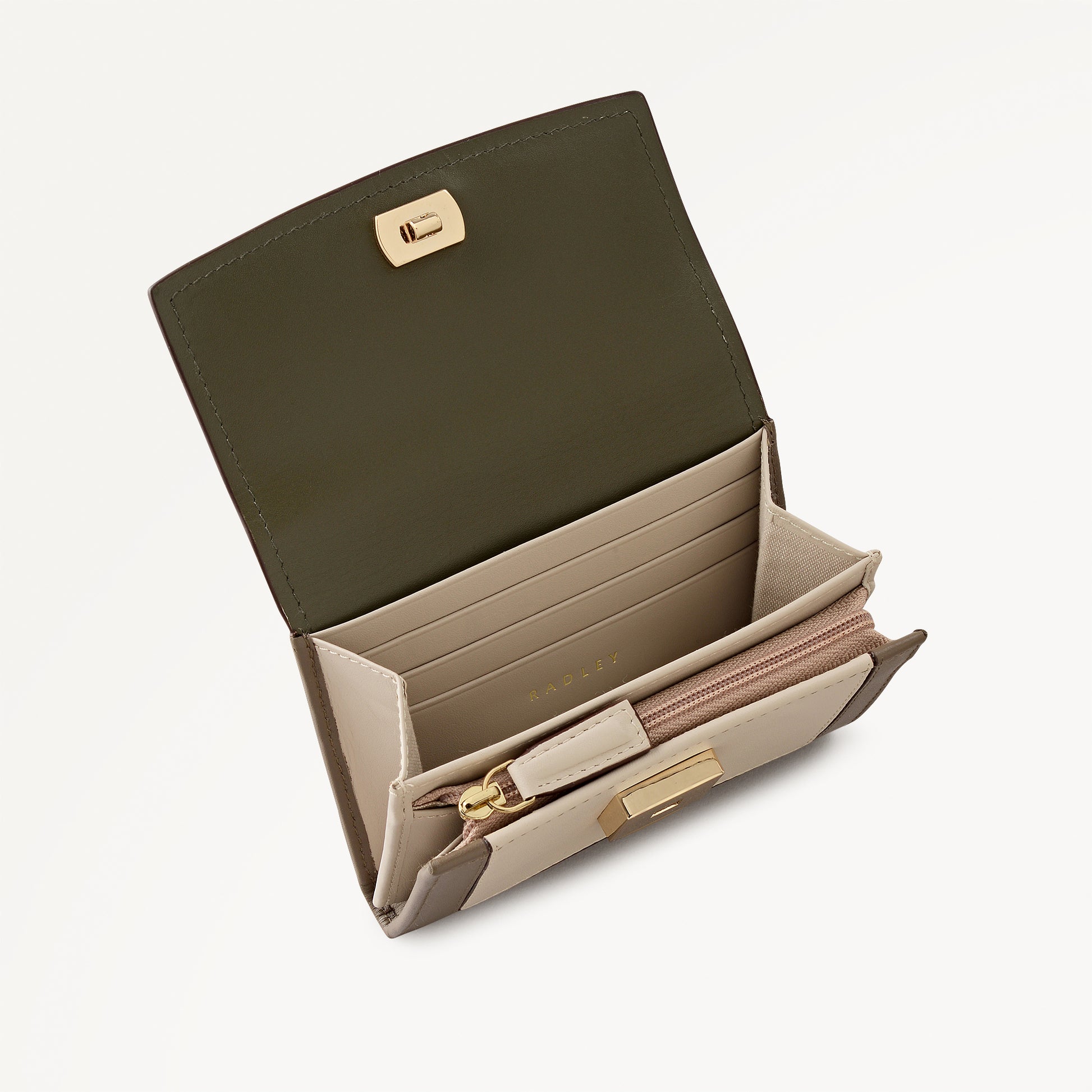 Albert Road Leather Medium Flapover Wallet in Pine Needle - 112840