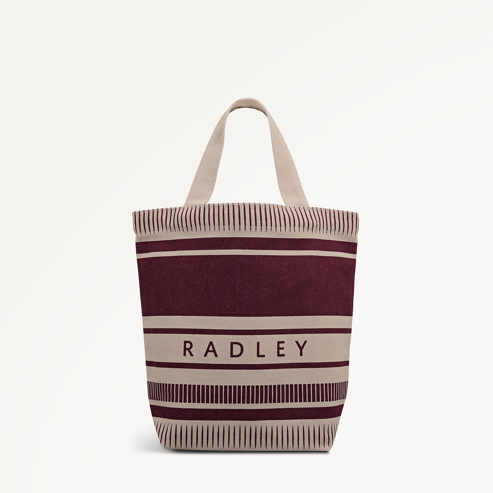 Radley Stripe Small Open Top Grab Dark Cherry - 112907