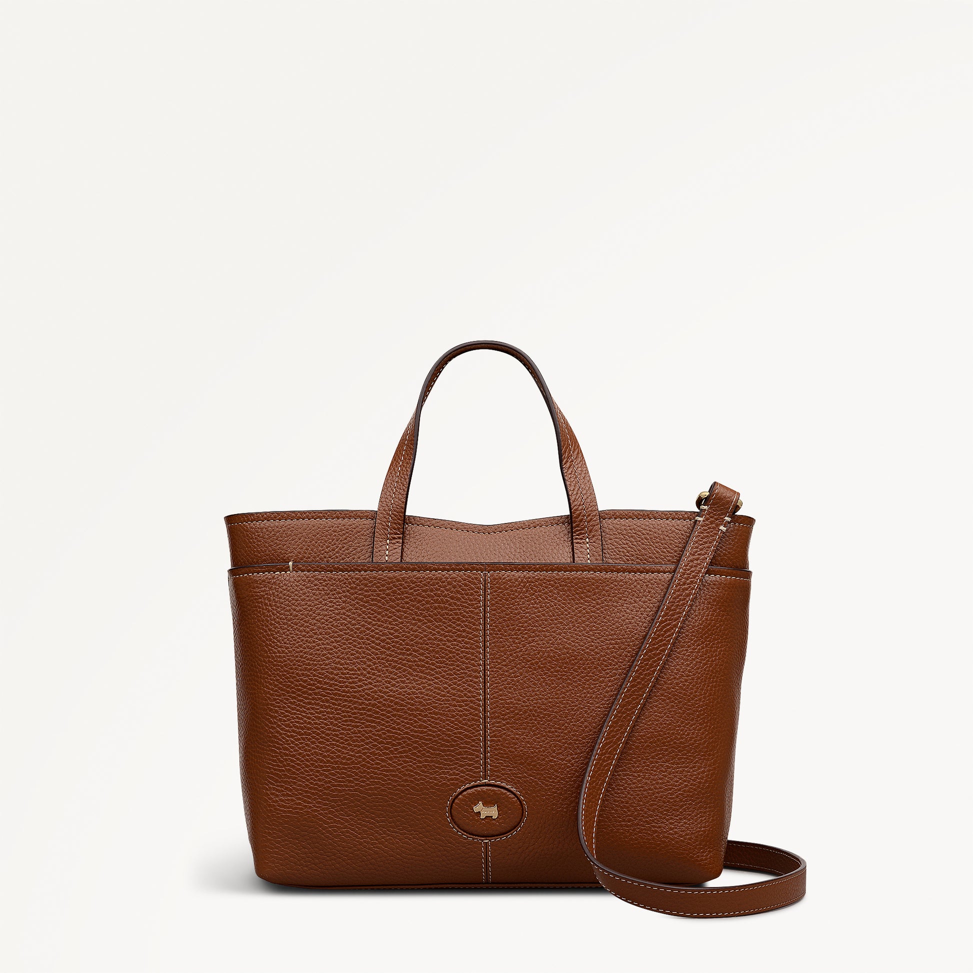 Maldon Mews Medium Ziptop Grab Cognac - 112922