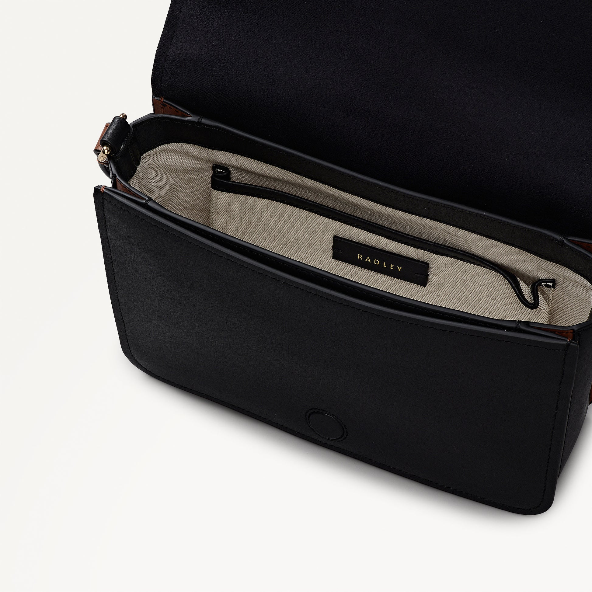 Maldon Mews Medium Flapover Cross Body Black - 112932