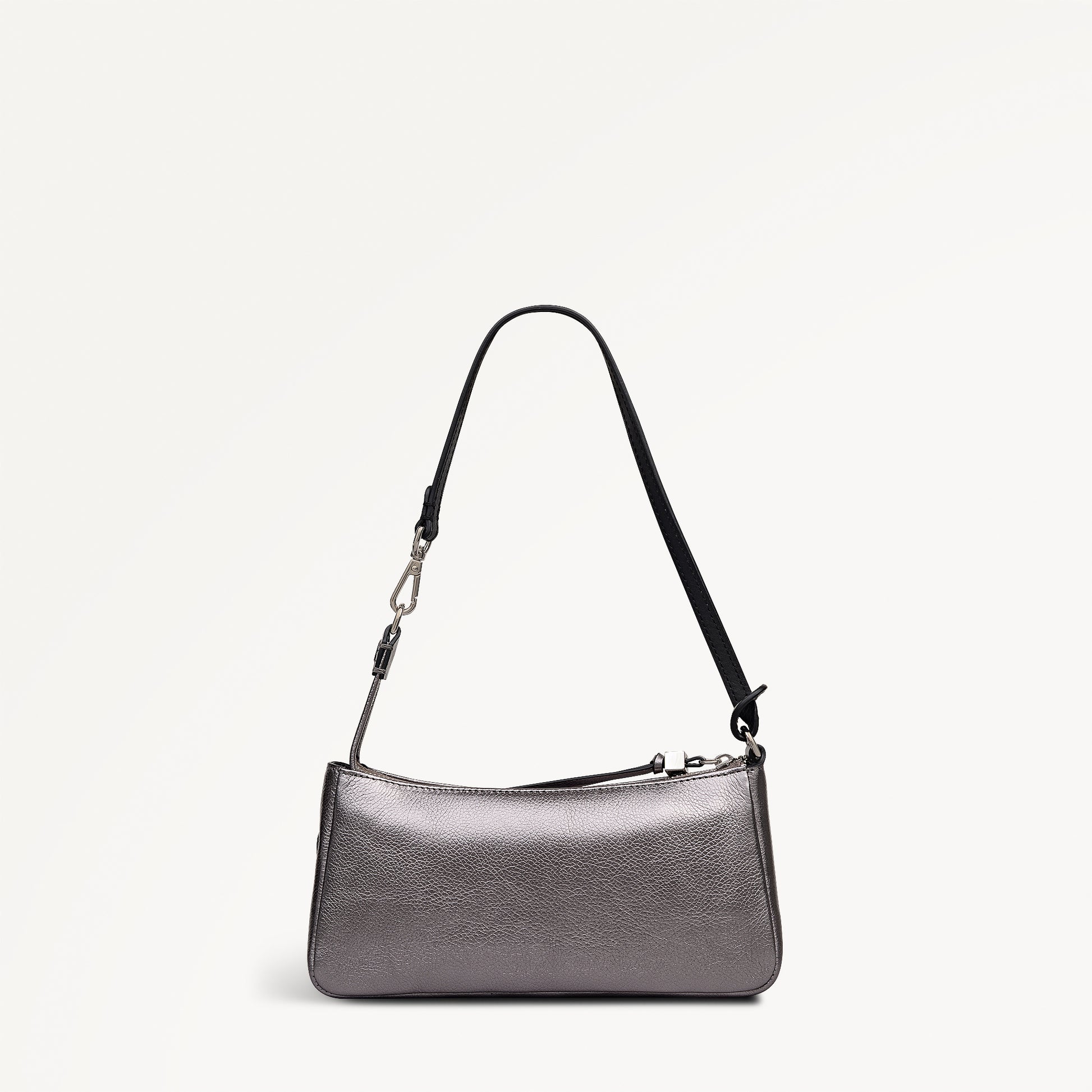 Carlton Close - Metallic Mini Ziptop Shoulder Gun Metal - 112951