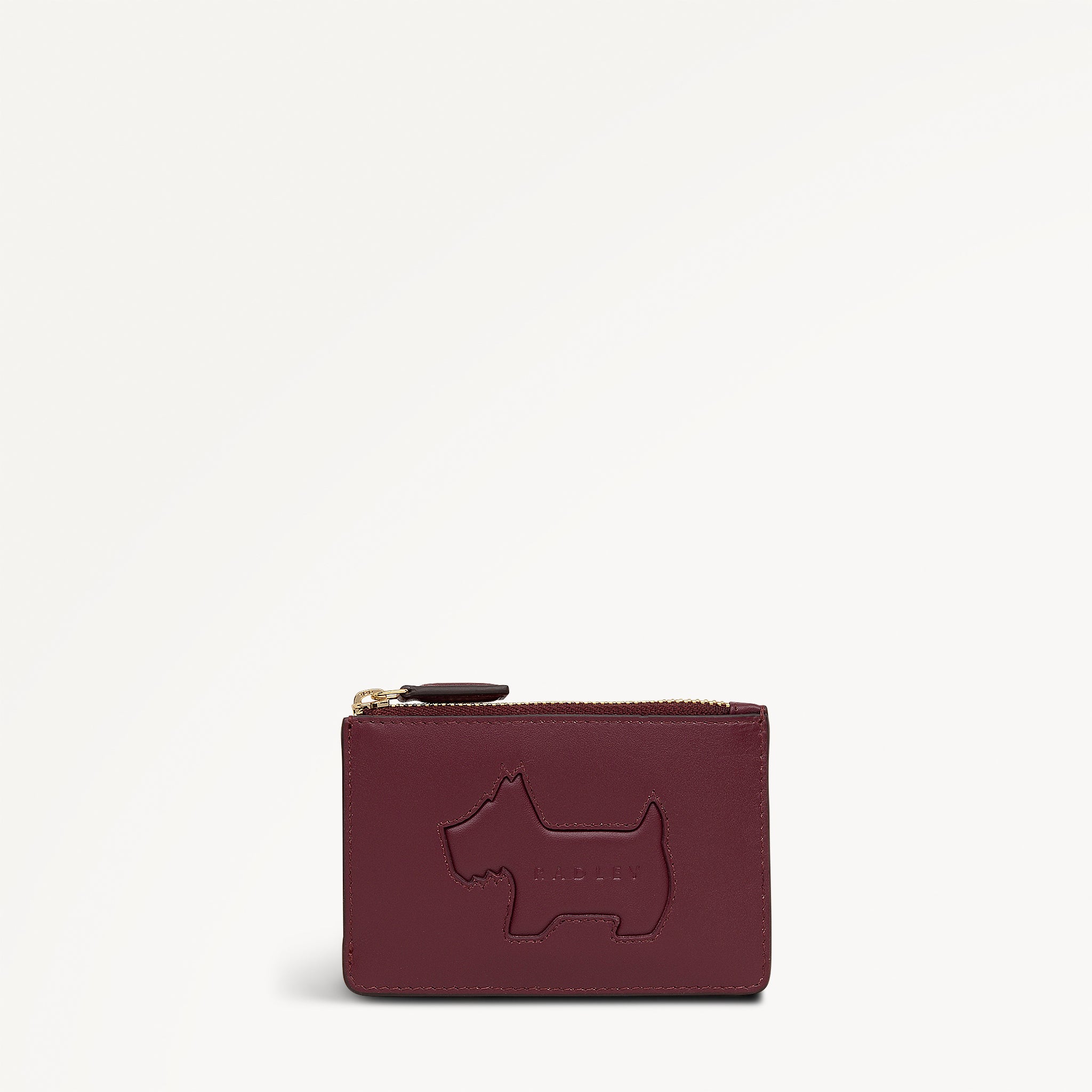 Dark Cherry Small Zip Card & Coin Holder | Hadley Lane SS26