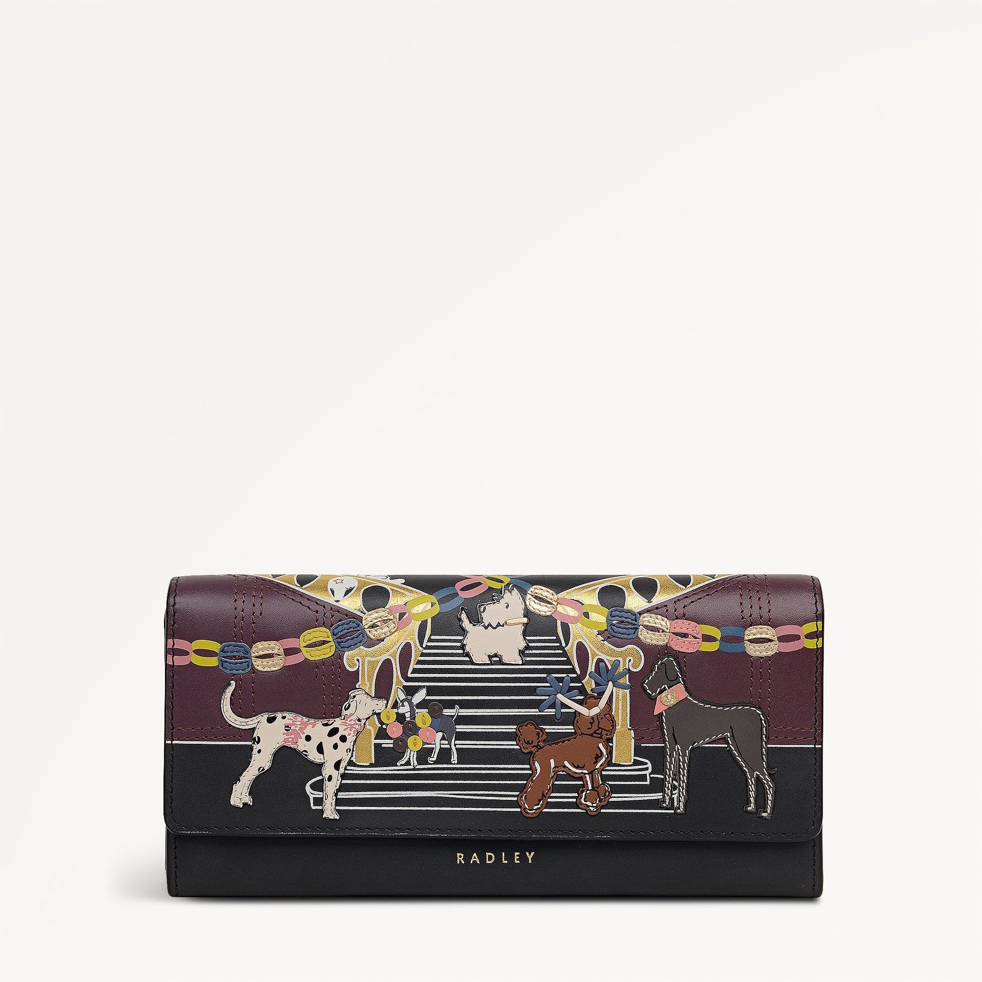 Party Pals Large Flapover Wallet Black - 112998