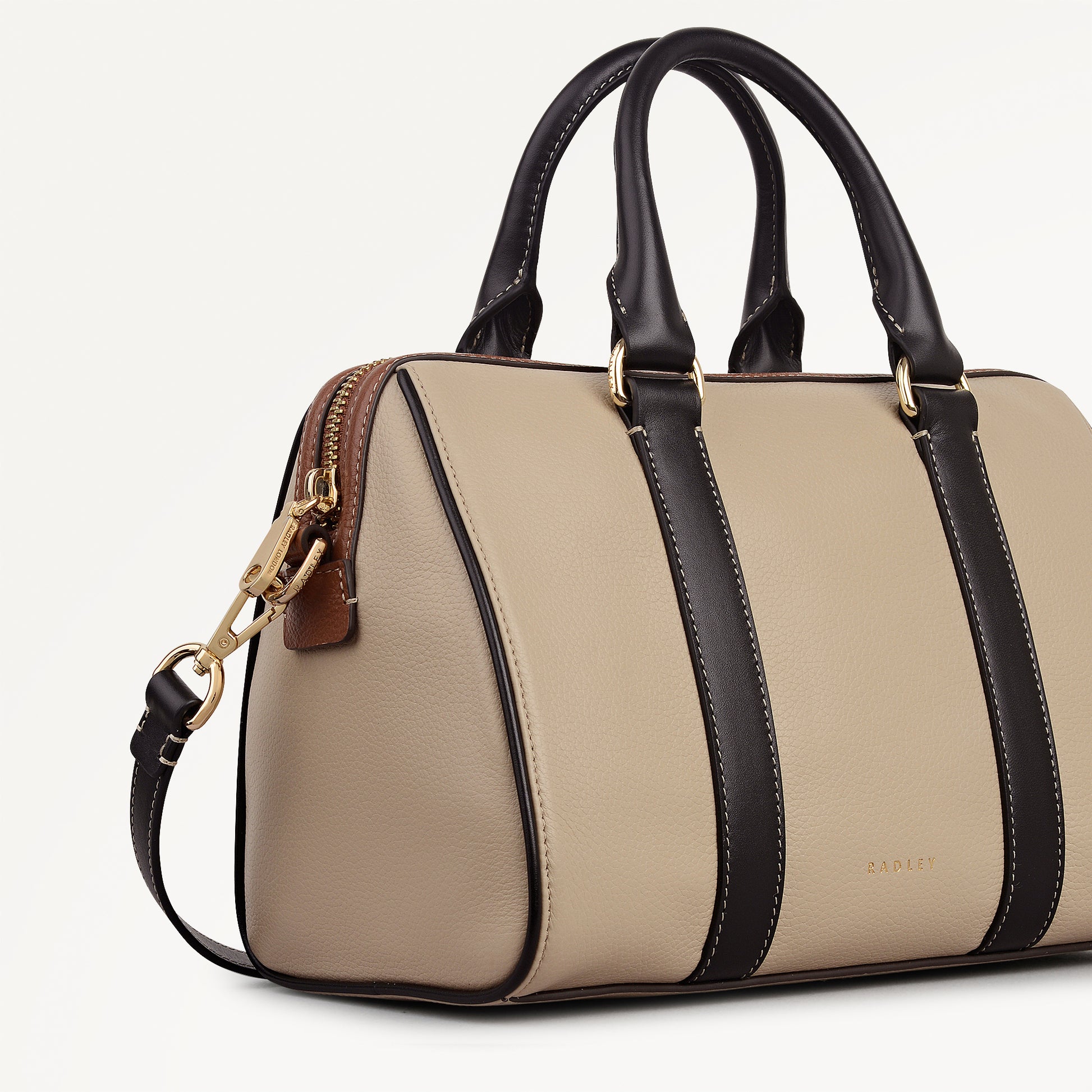 Noble Alley - Colourblock Medium Ziptop Grab Porcini - 113013