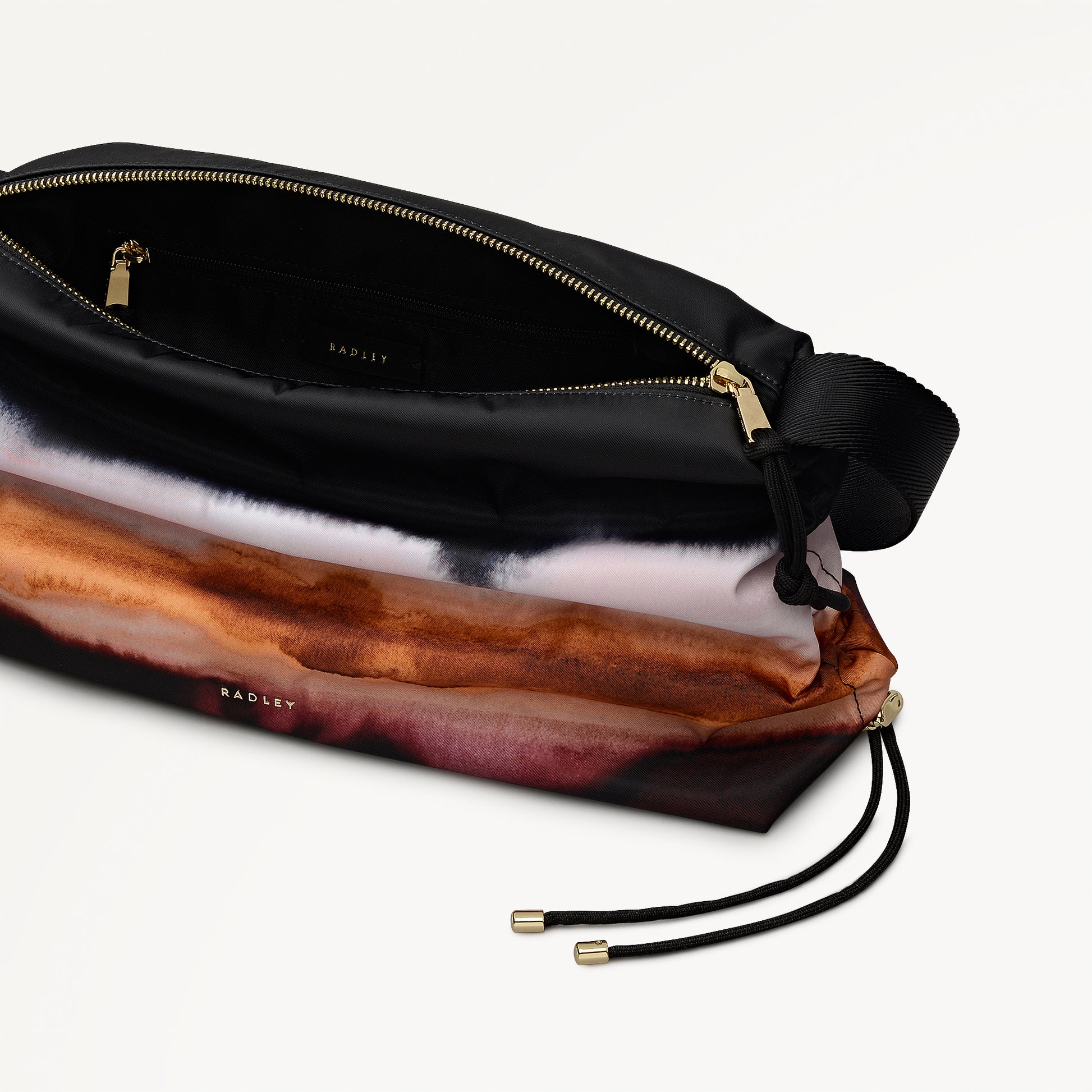 Eden Row - Ombre Stripe Medium Ziptop Cross Body Black - 113058