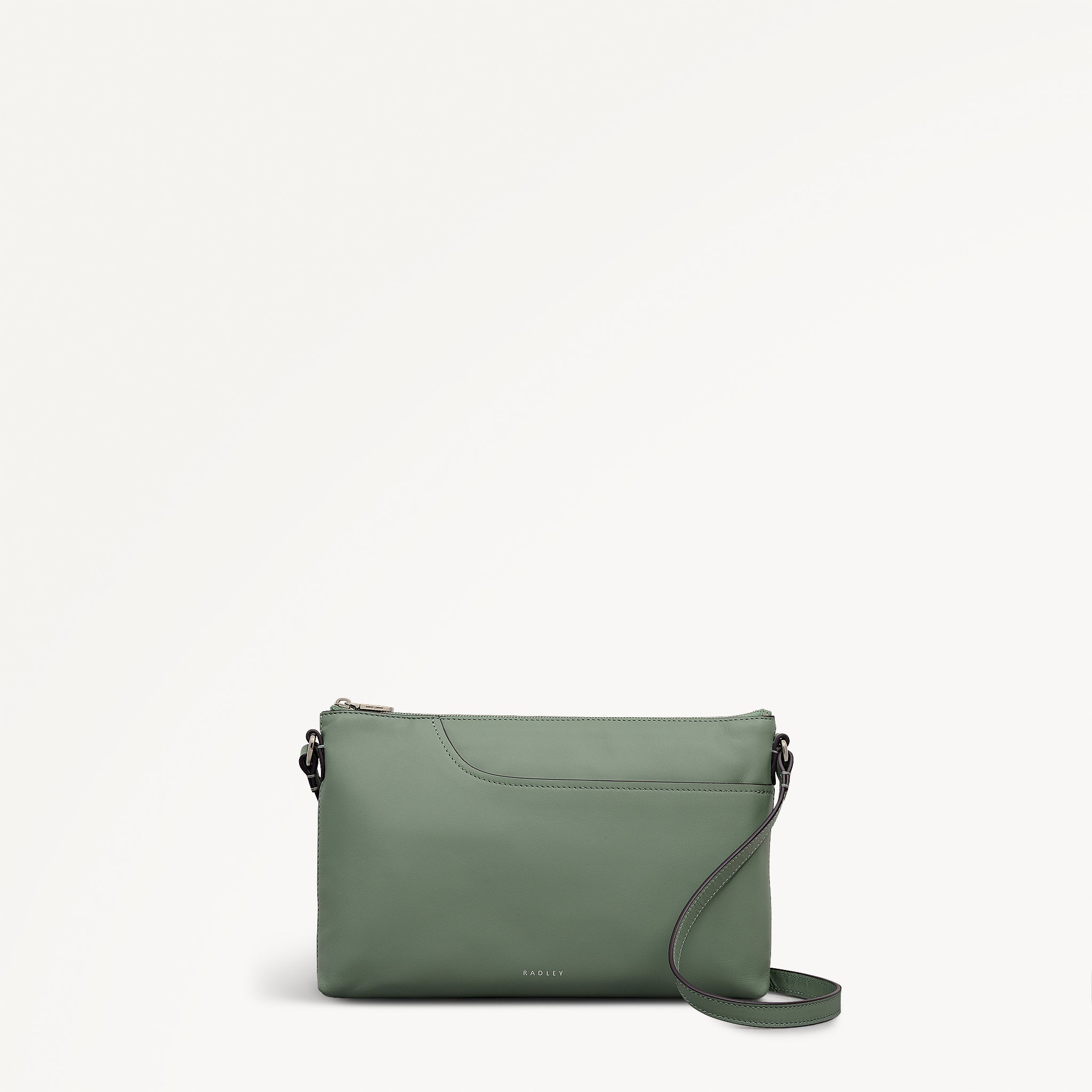 Pistachio Medium Ziptop East-West Cross Body Bag | Pockets SS26