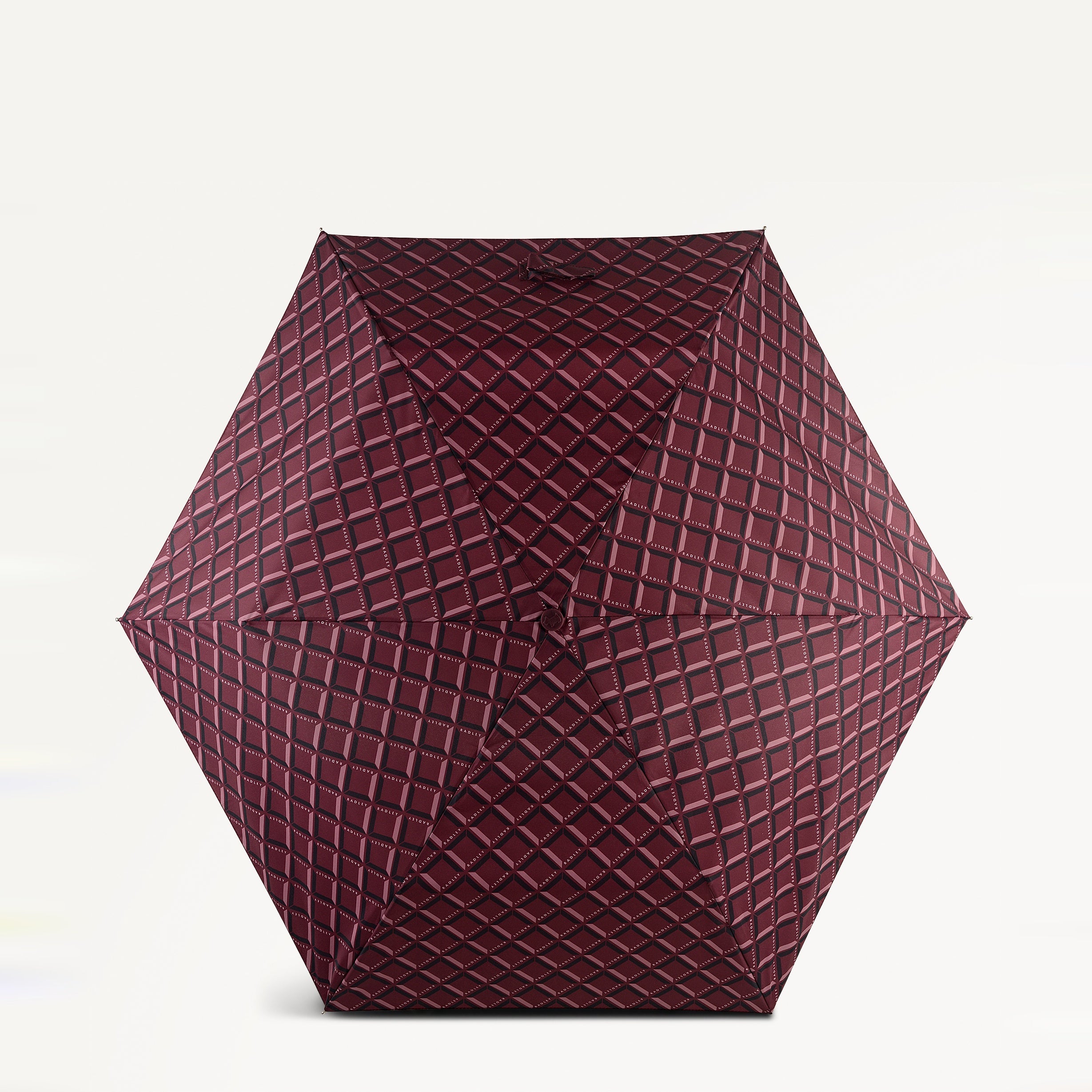 Dark Cherry Responsible Handbag Umbrella | Radley Geo SS26