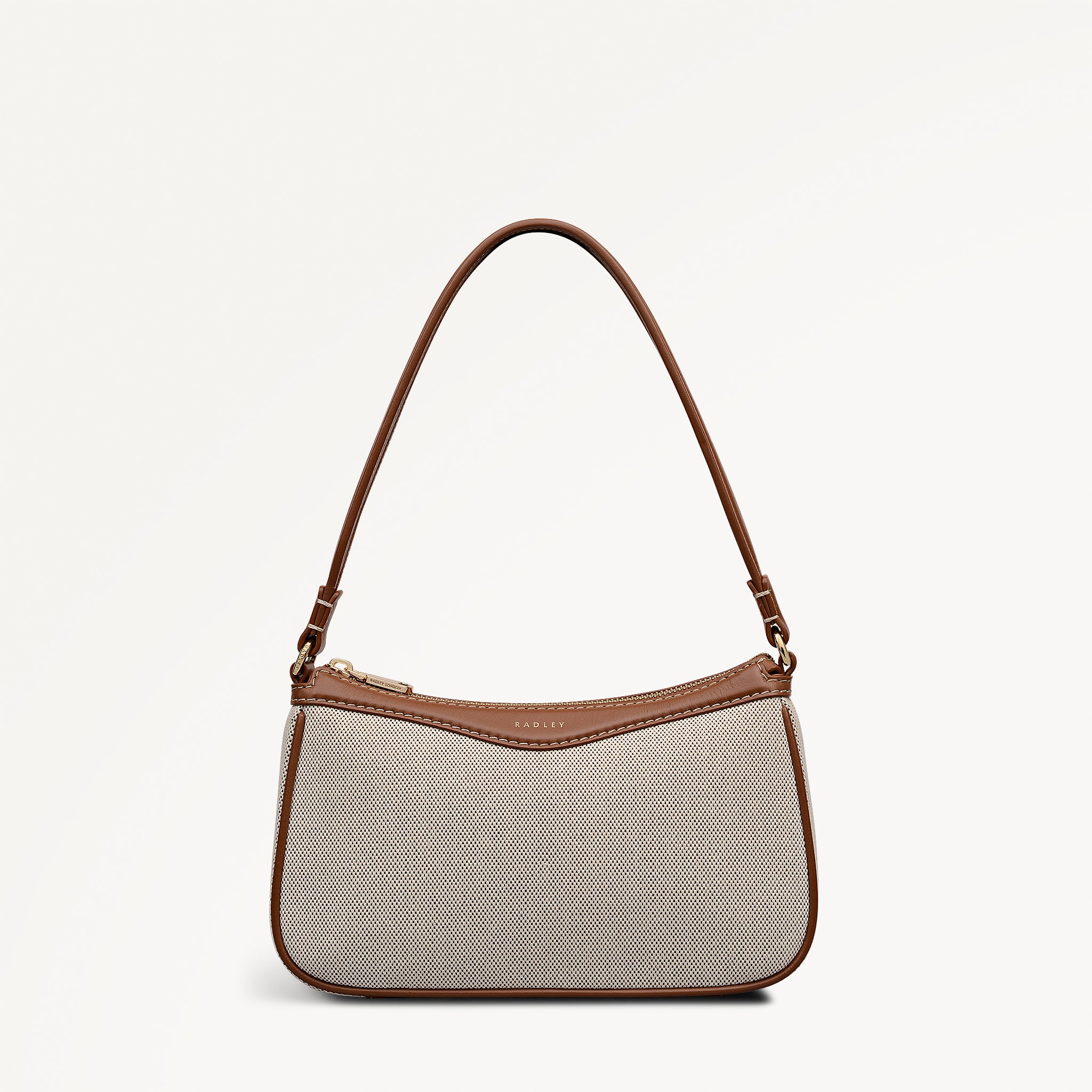 Albany Avenue - Canvas Medium Ziptop Shoulder Natural - 113406