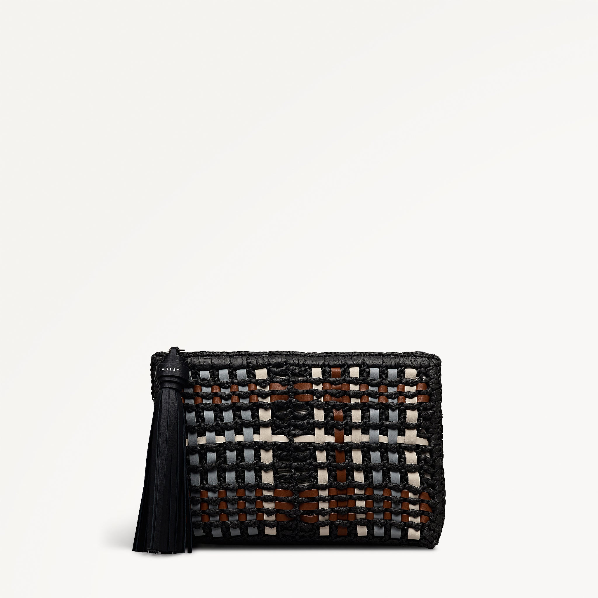 The Camden - Raffia Check Medium Ziptop Pouch - RSF/140/01