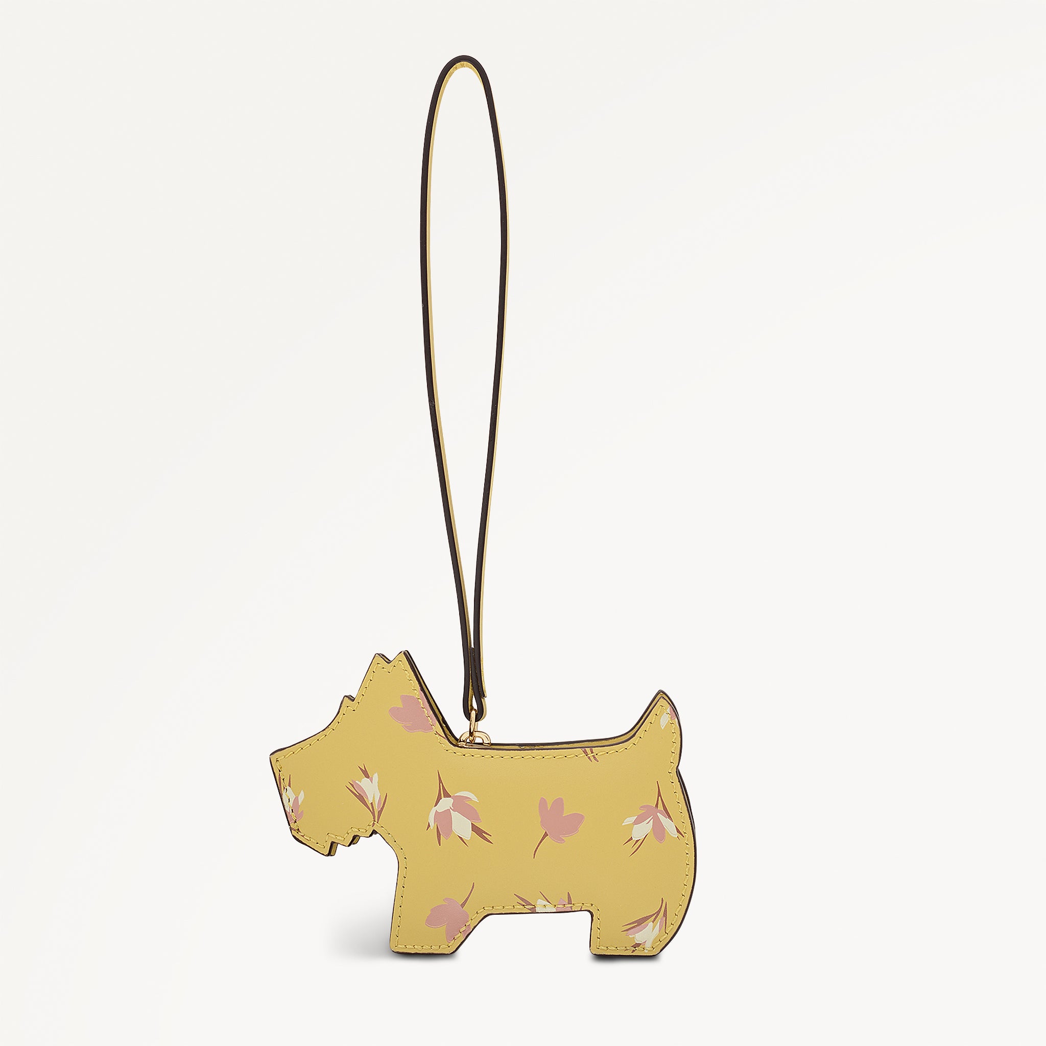 RADLEY DOG FLORAL LEATHER ZIPTOP PURSE CHARM - OKF12202