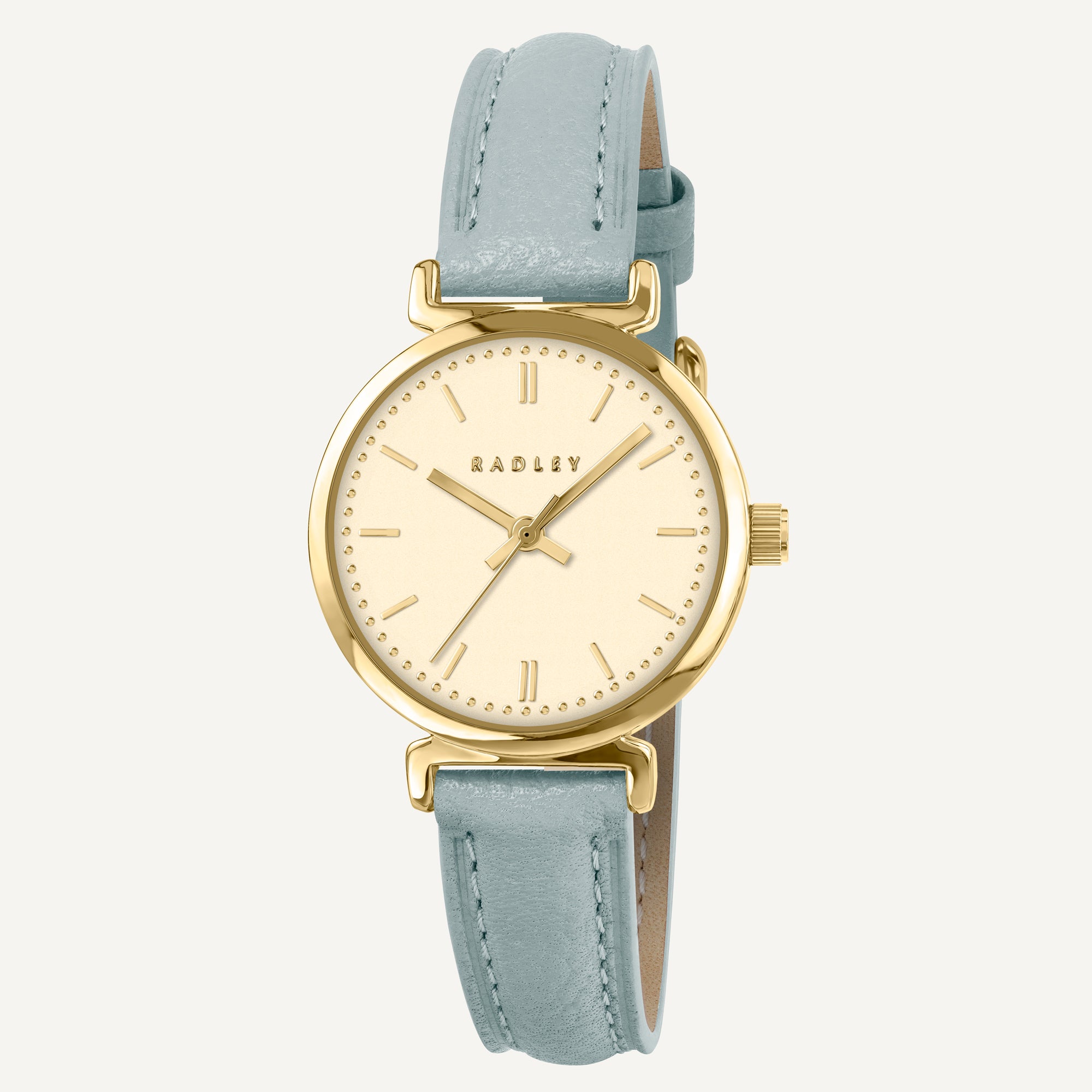 The Abbey Mni T-Bar Leather Strap Watch Pistachio - RY21978