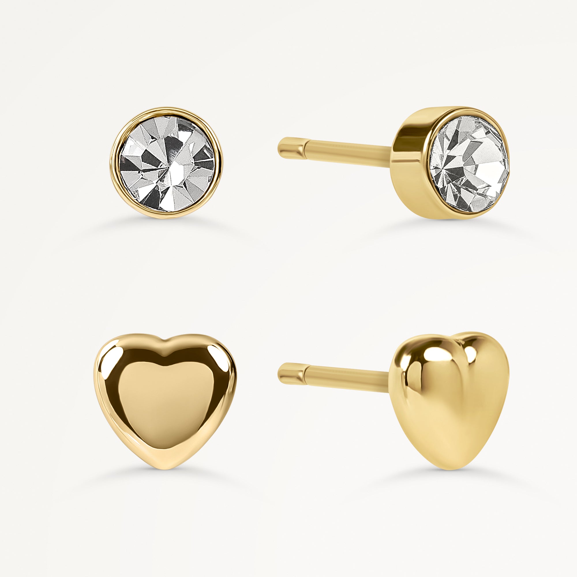 HEART STREET HEART TWINPACK EARRINGS SILVER
