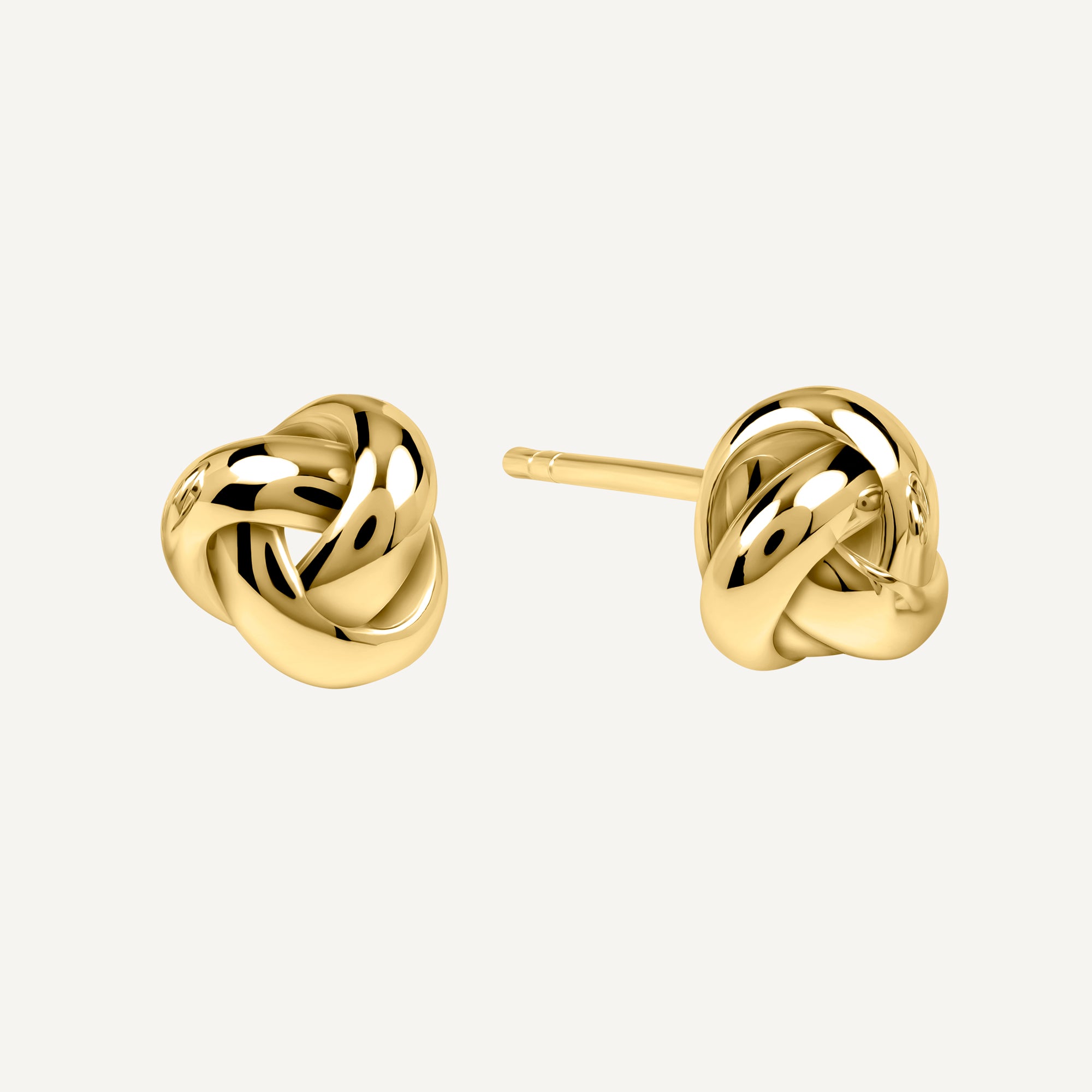 Mallow Street Gold Twist Stud Earrings Gold - RYJ1614