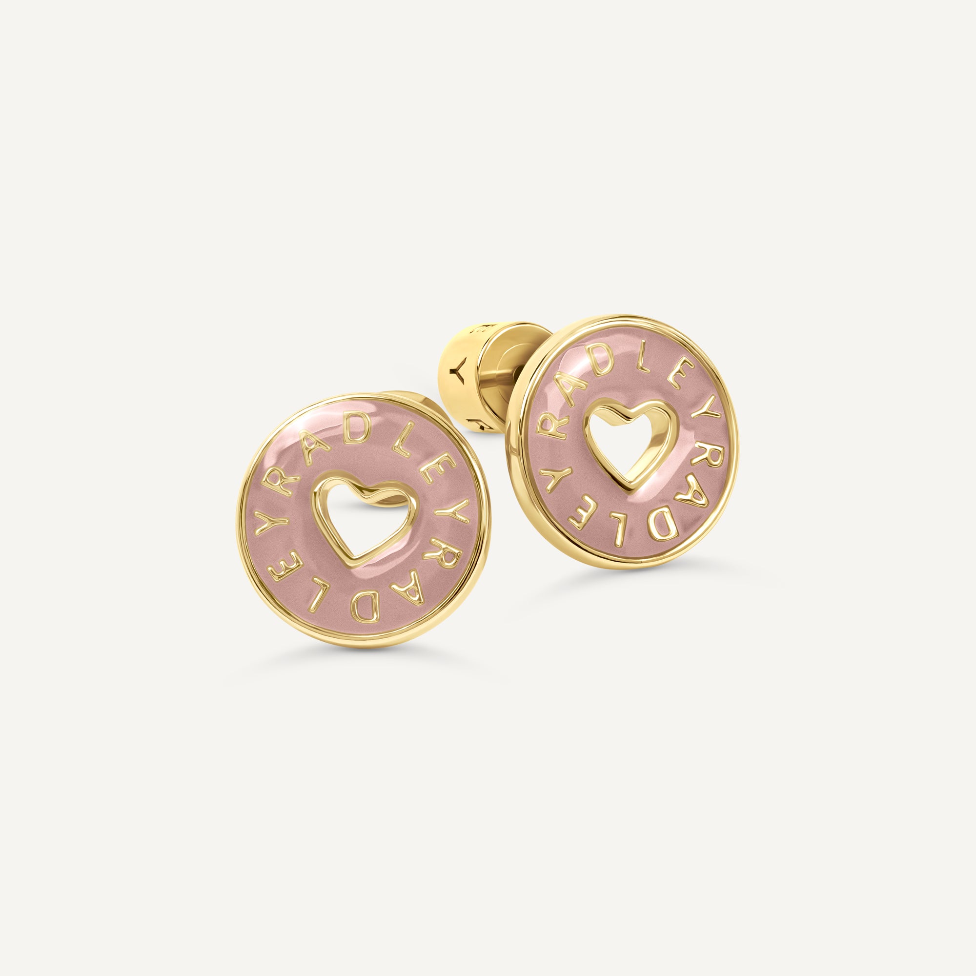 Sion Close Carnation Enamel Heart Cut Out Gold - RYJ1644S