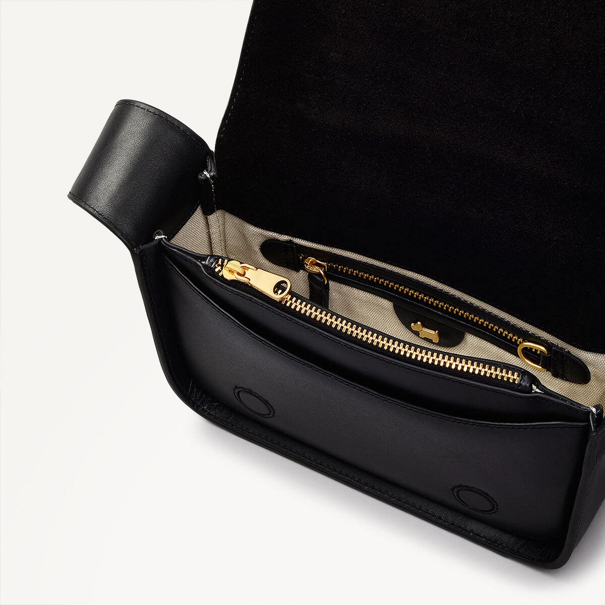 Westwell Lane Leather Small Flapover Crossbody Bag in Black - H1237001