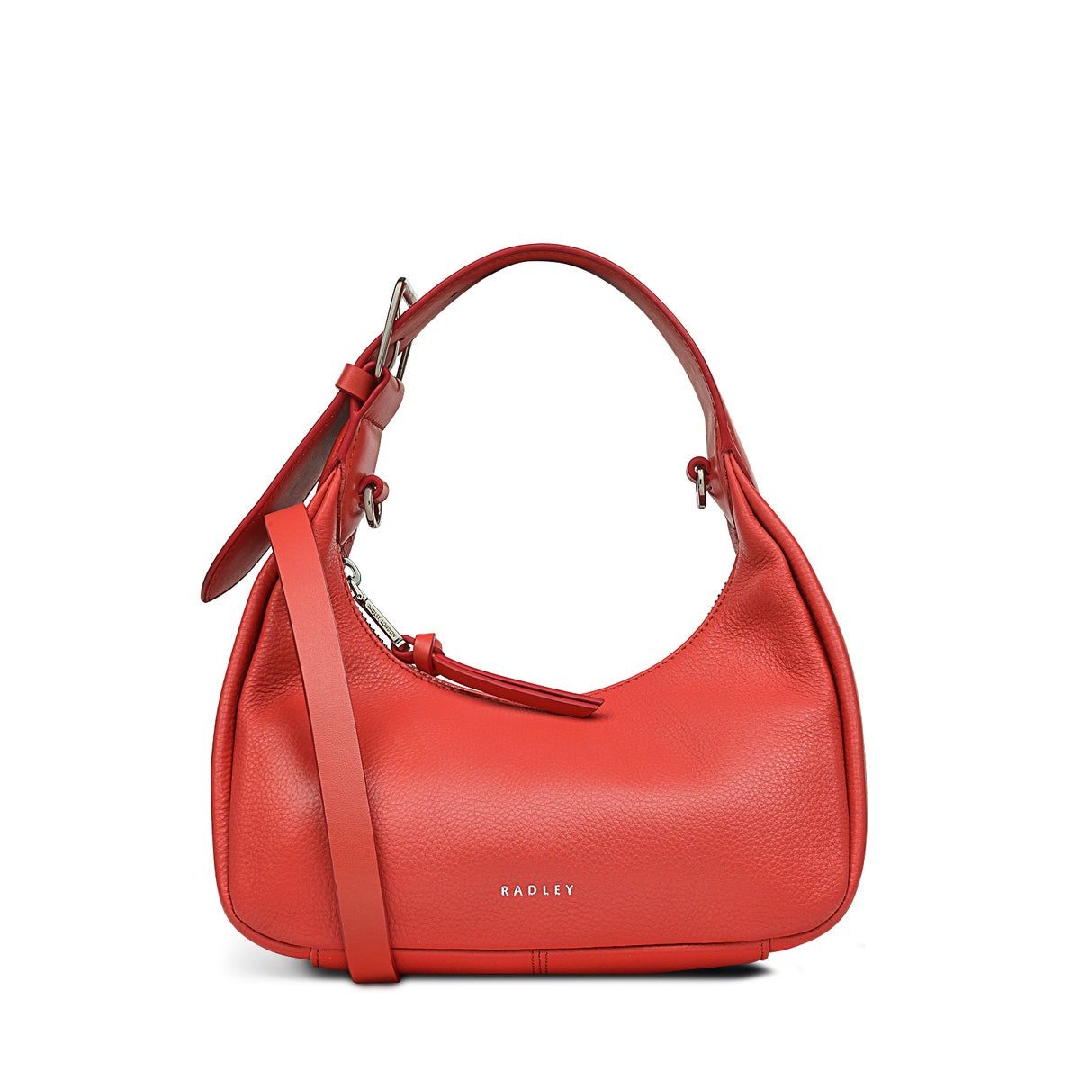 Earl Street Leather Small Ziptop Grab Bag in Lava - H1997625