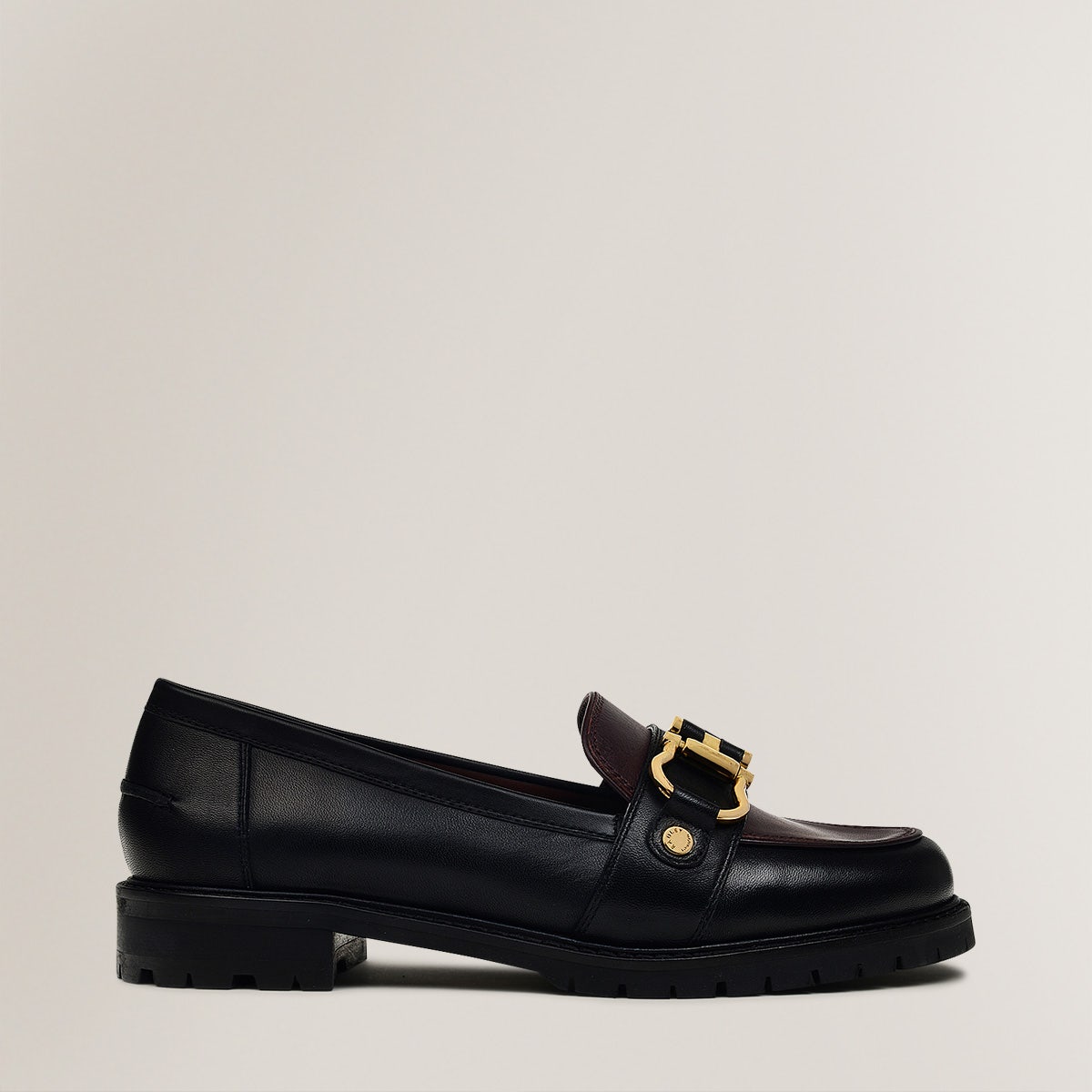 LINDEN ROW - COLOURB CHUNKY STIRRUP LOAFER DARK CHERRY