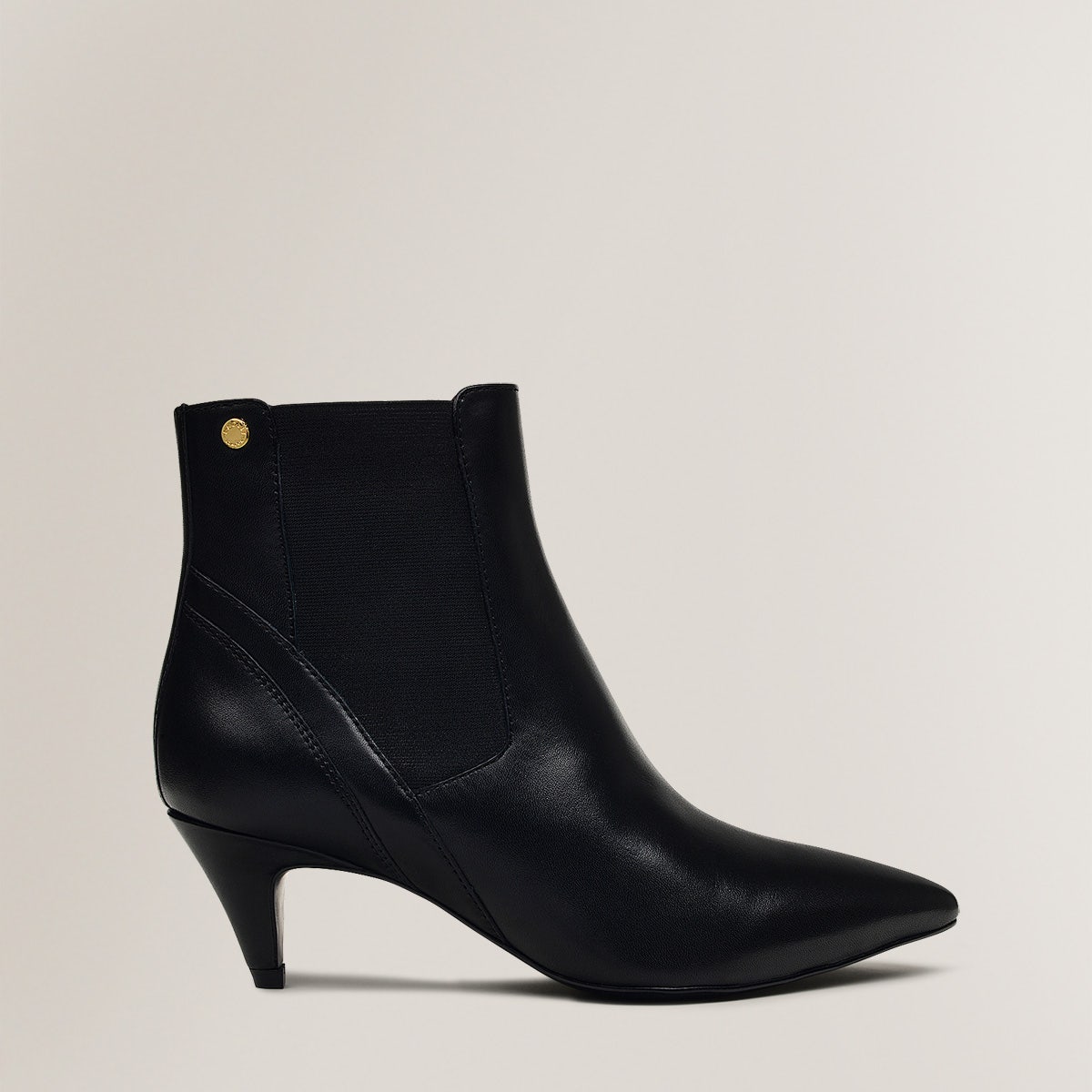 POINT STREET CONE HEELED BOOTIE BLACK