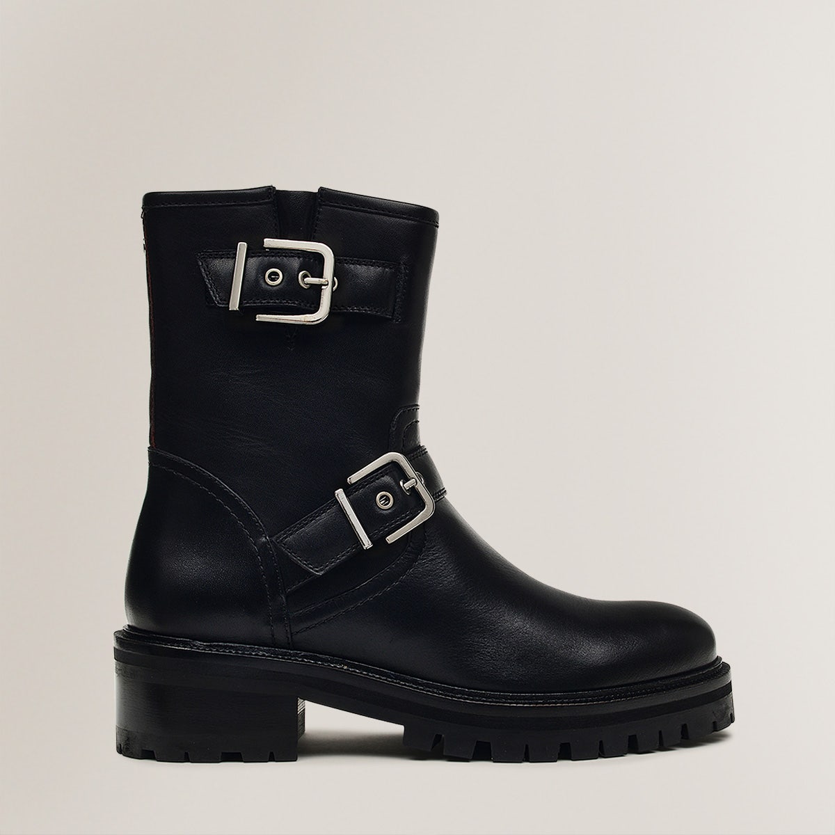 HEATH STREET BUCKLE BIKER BOOT BLACK