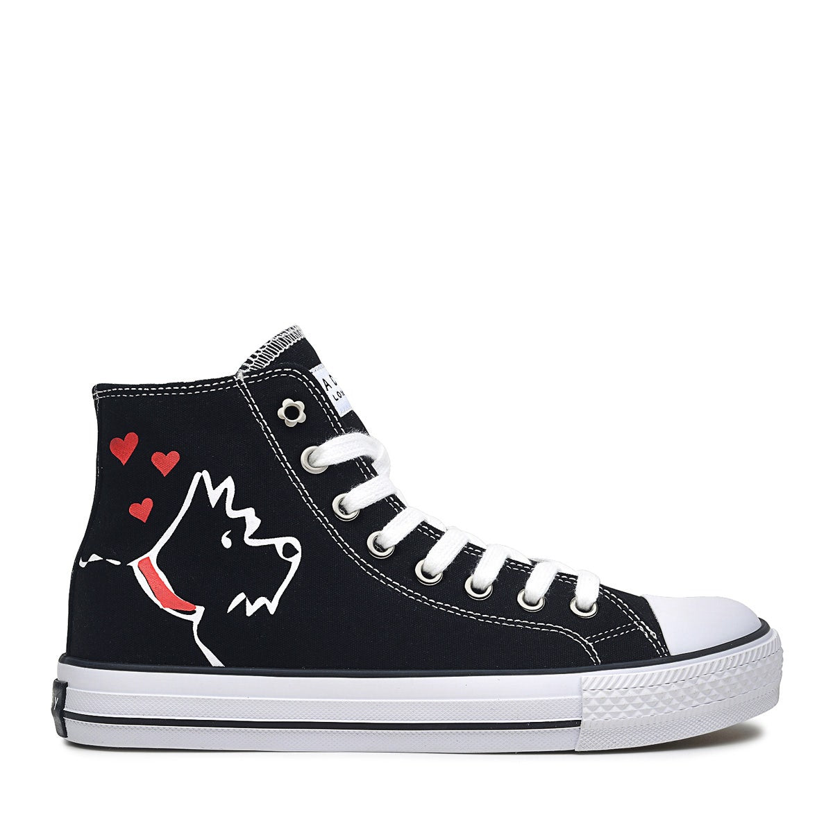CANVAS HI HI TOP MULTI HEART RADLEY BLACK