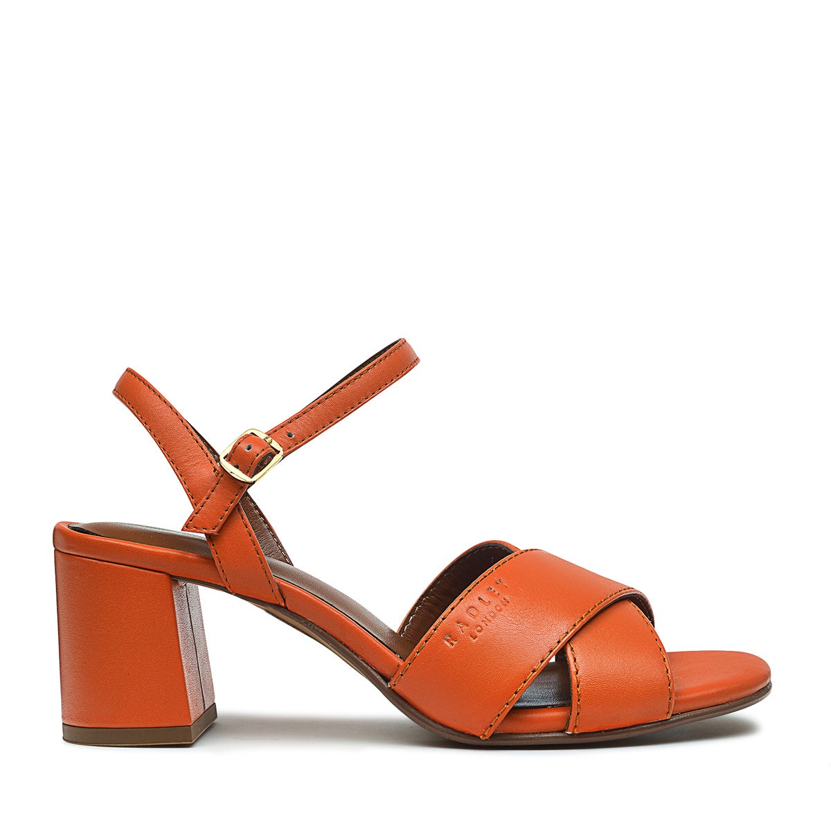 CHERRY GARDEN PIER CROSSOVER BLOCK HEELED SANDAL SUNDIAL