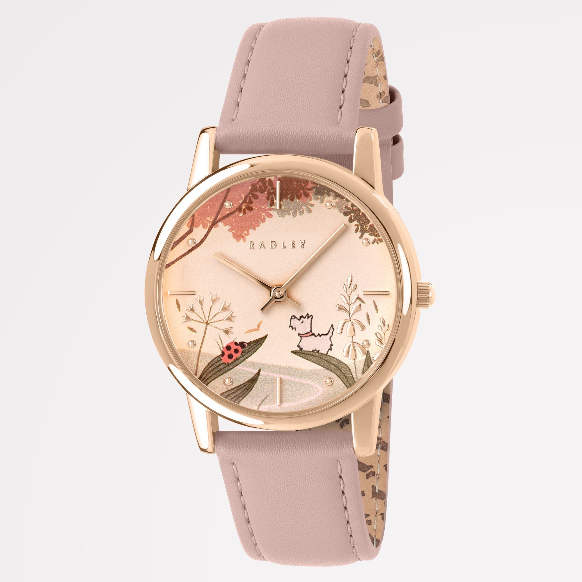 LADYBIRD ROAD LEATHER STRAP WATCH PRAIRIE PINK - Main Image