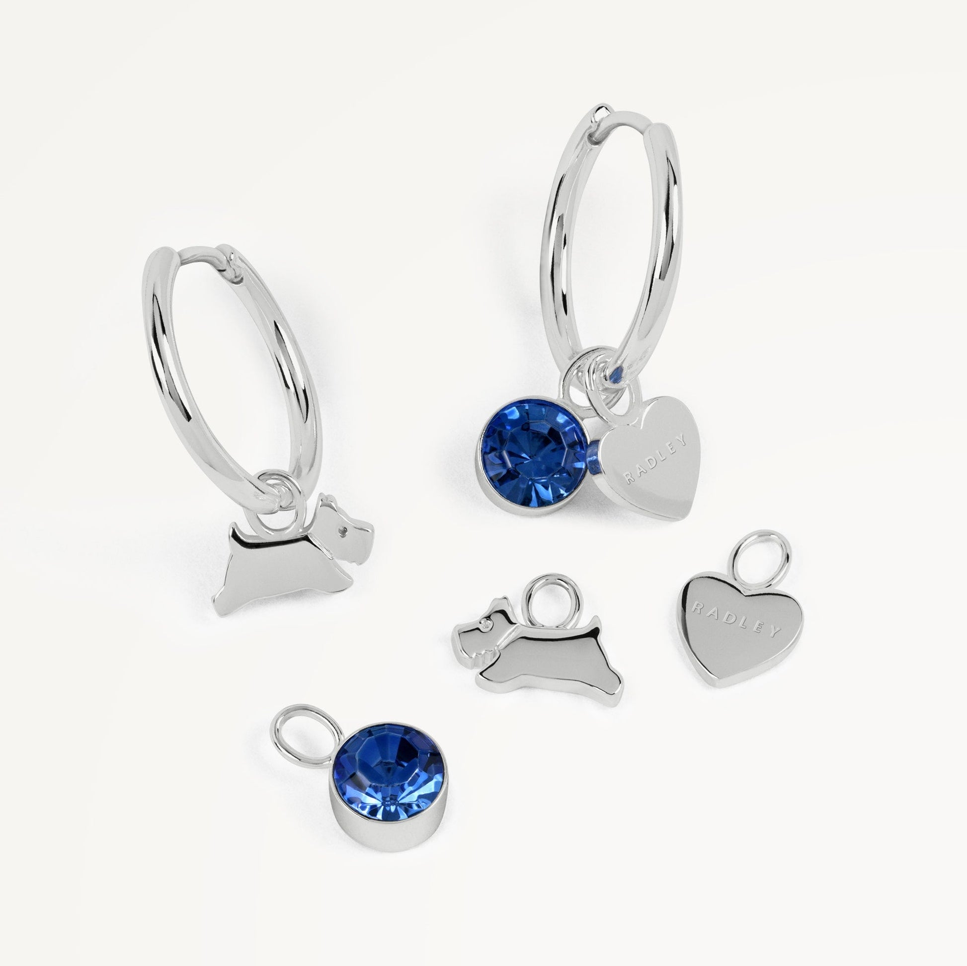 Elizabeth Street Huggie Earring Charms Silver - RYJ1545S
