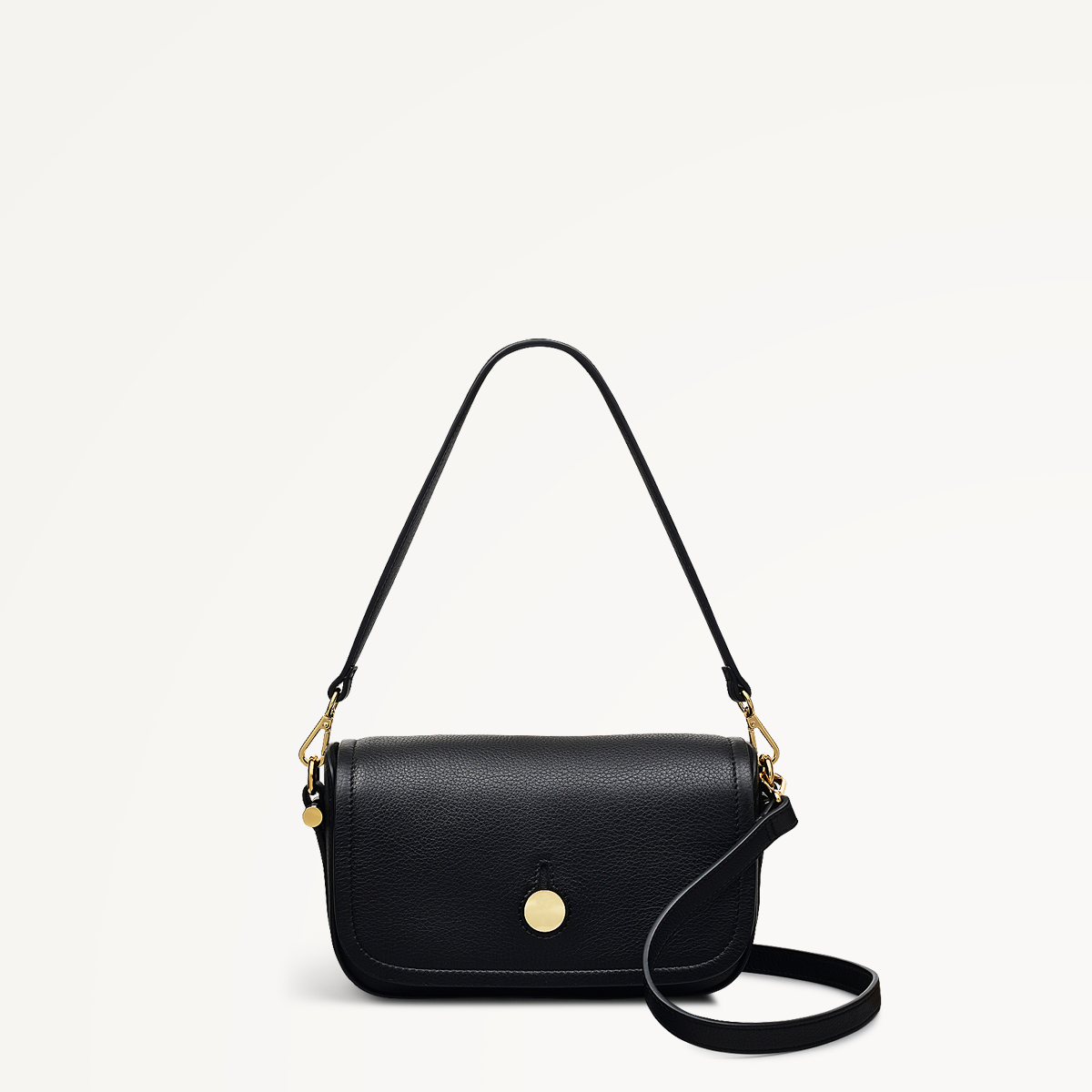 Bathurst Mews Small Flapover Crossbody Black