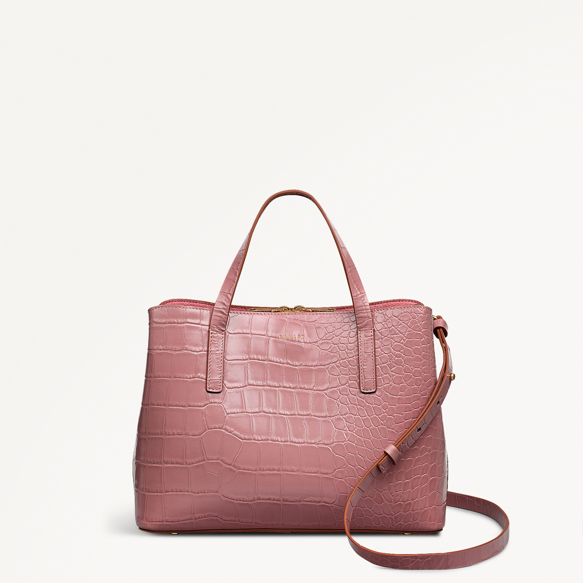 Dukes Place - Faux Croc Medium Ziptop Grab