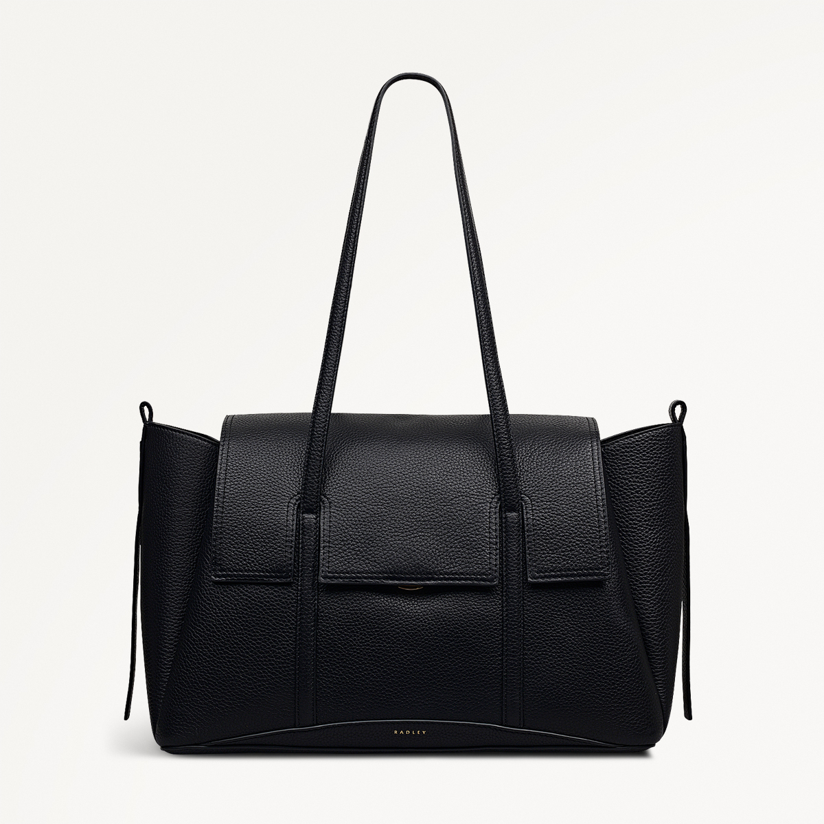 The Chancery Large Flapover Shoulder Black
