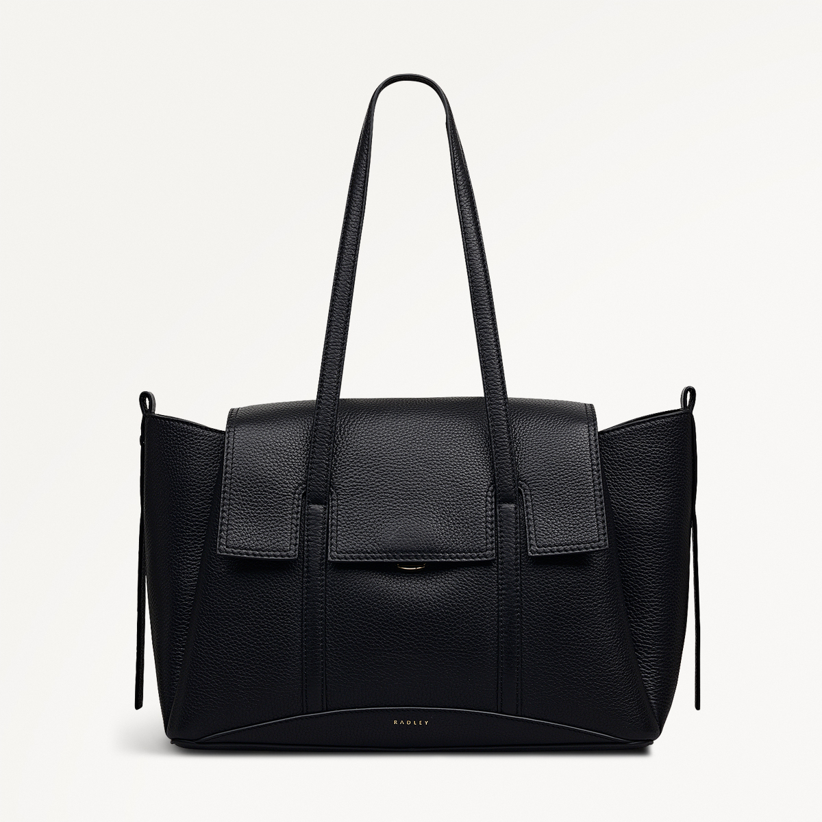 The Chancery Medium Flapover Shoulder Black