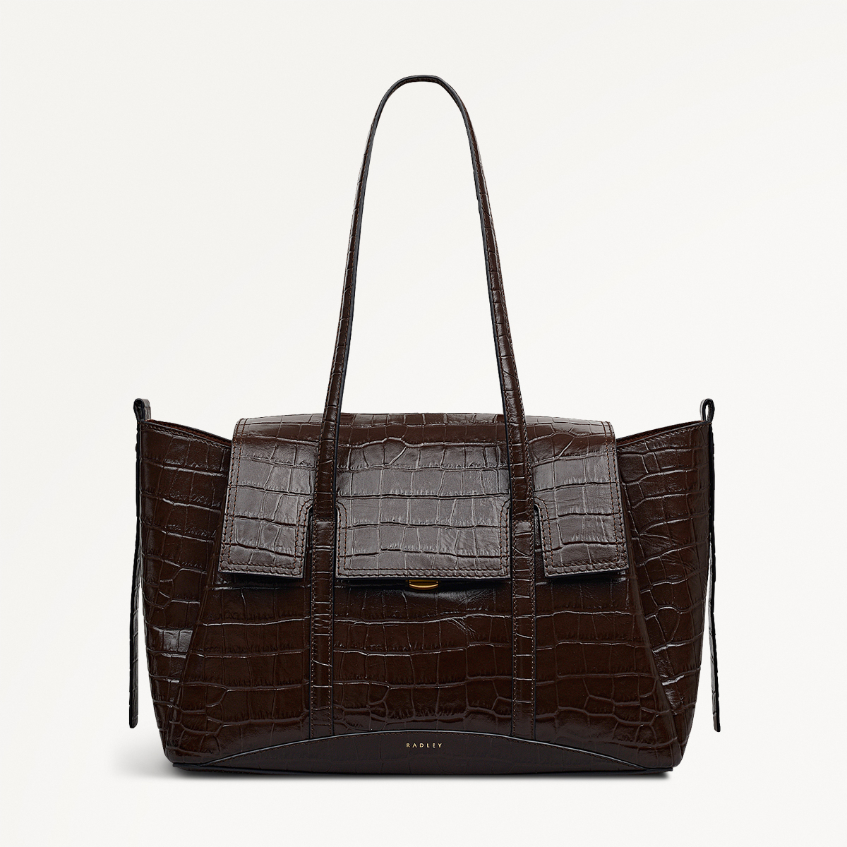 The Chancery - Faux Croc Medium Flapover Shoulder