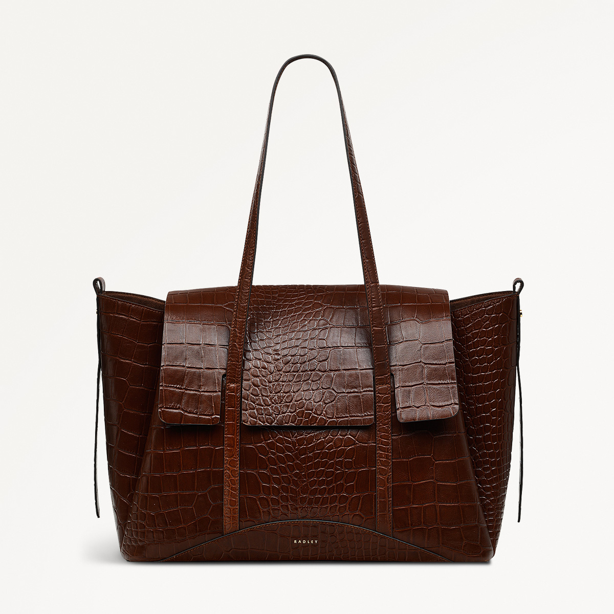 The Chancery Faux Croc Medium Flapover Grab