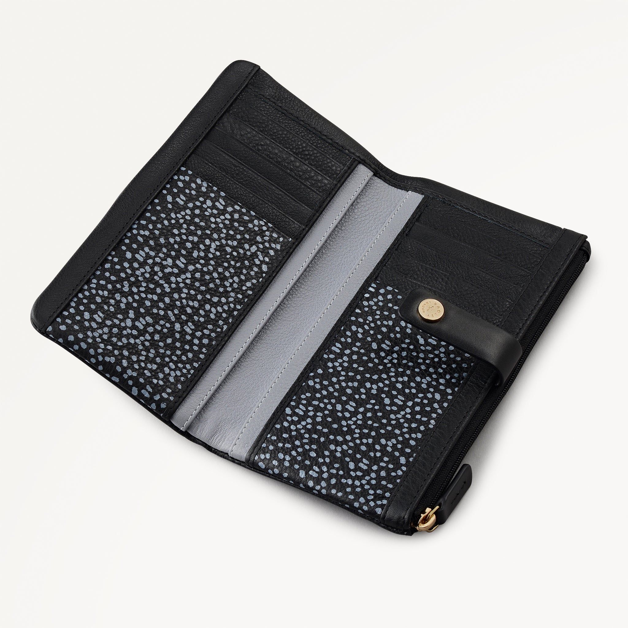 Larkswood Leather Large Bifold Wallet in Black - 10503