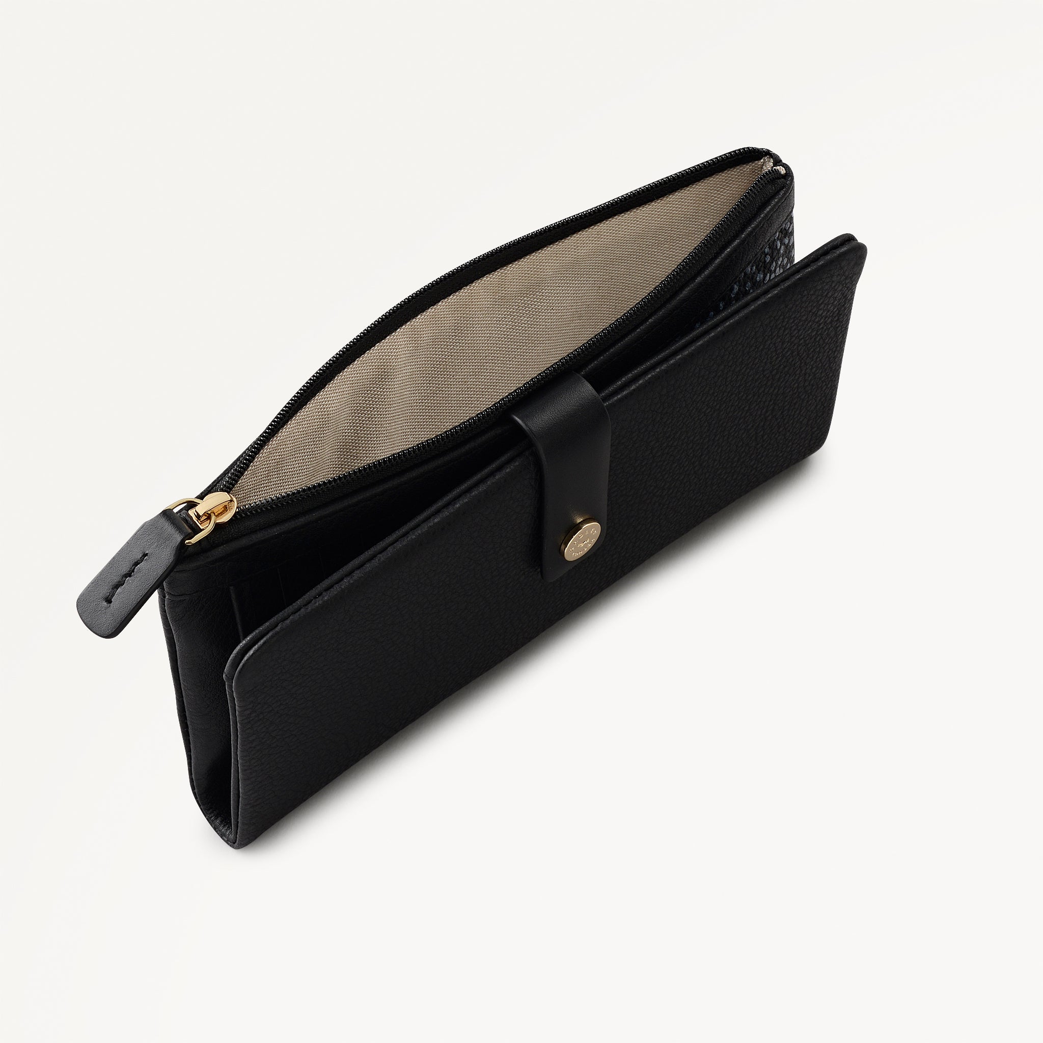 Larkswood Leather Large Bifold Wallet in Black - 10503
