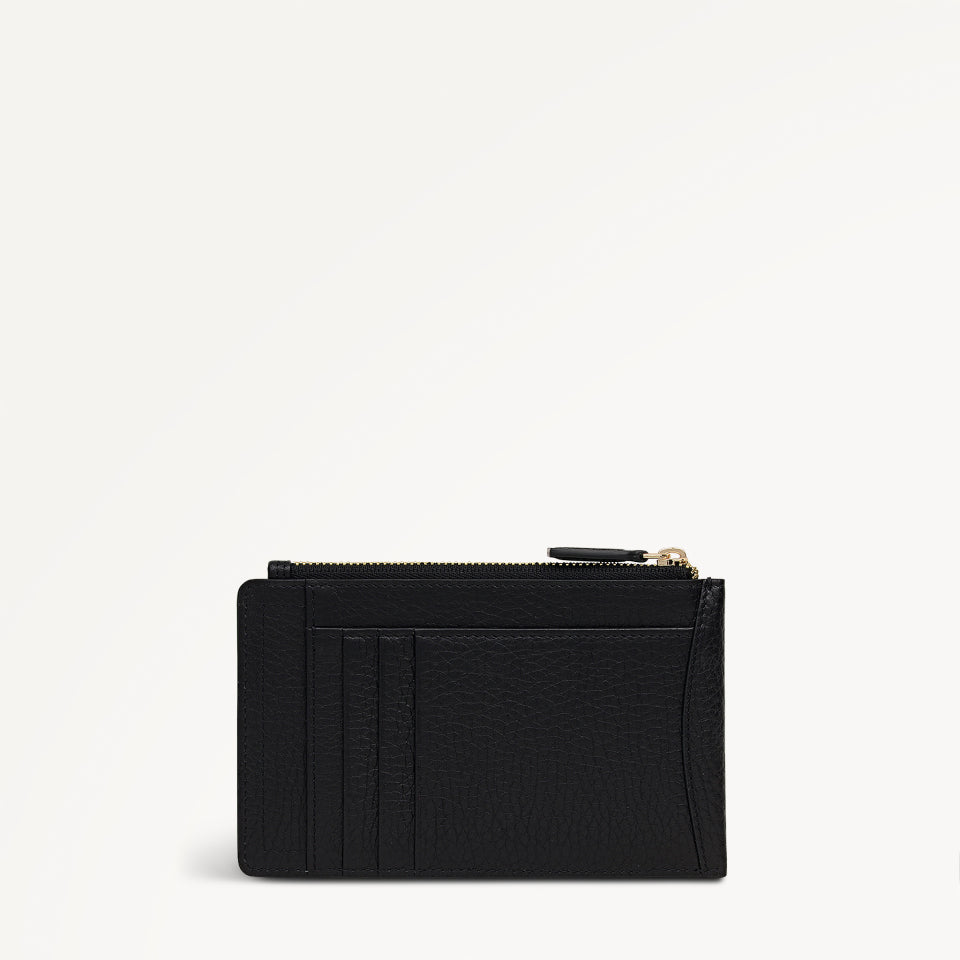 The Chancery Medium Zip Card & Coin Holder Black - 113242