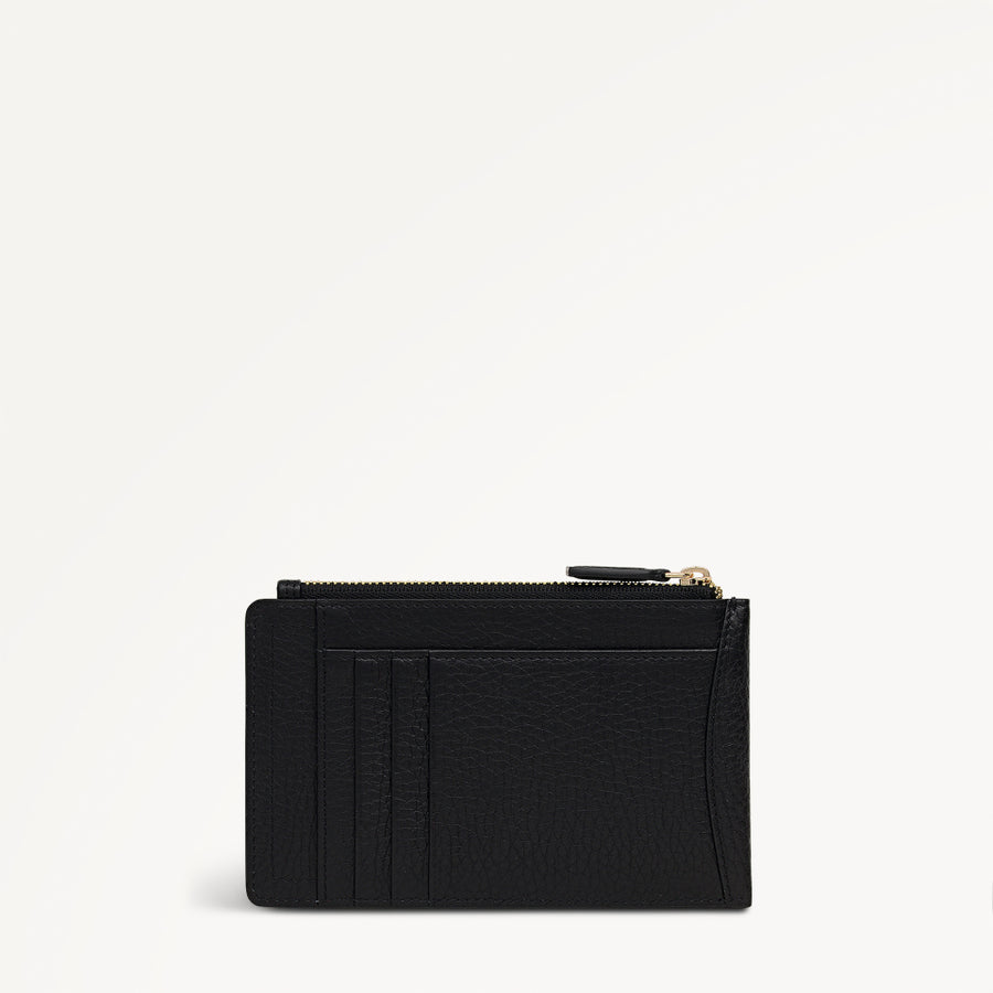 The Chancery Medium Zip Card & Coin Holder Black - 113242