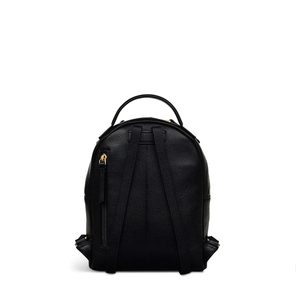 Reeves Road Leather Zip Around Backpack in Black - 110091