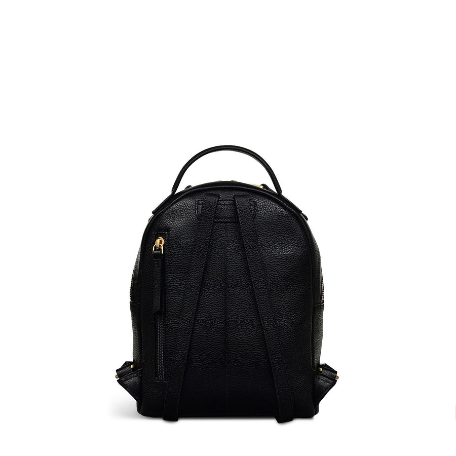 Reeves Road Leather Zip Around Backpack in Black - 110091